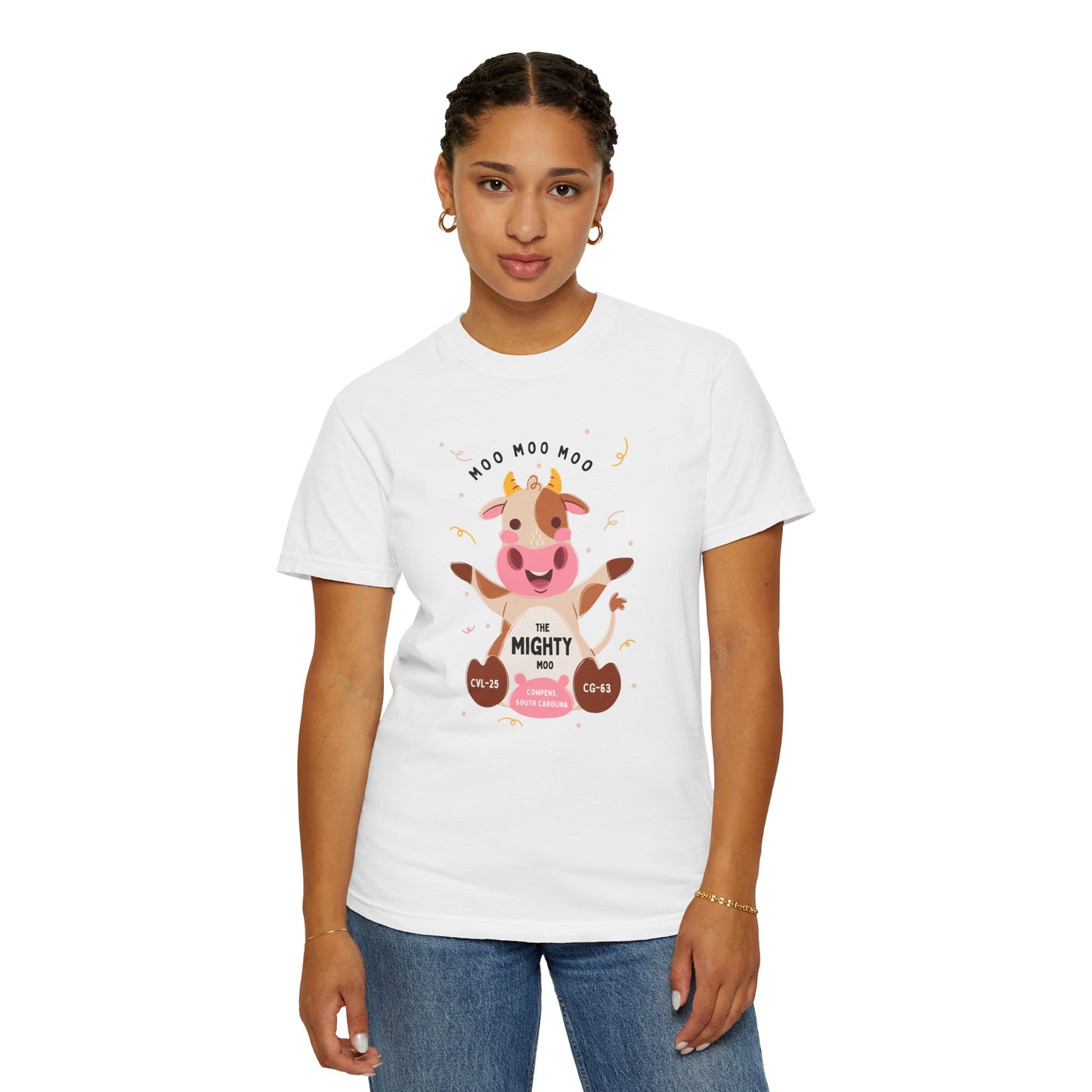 Mighty Moo Cow Graphic T-Shirt — Cute Farm Animal Tee