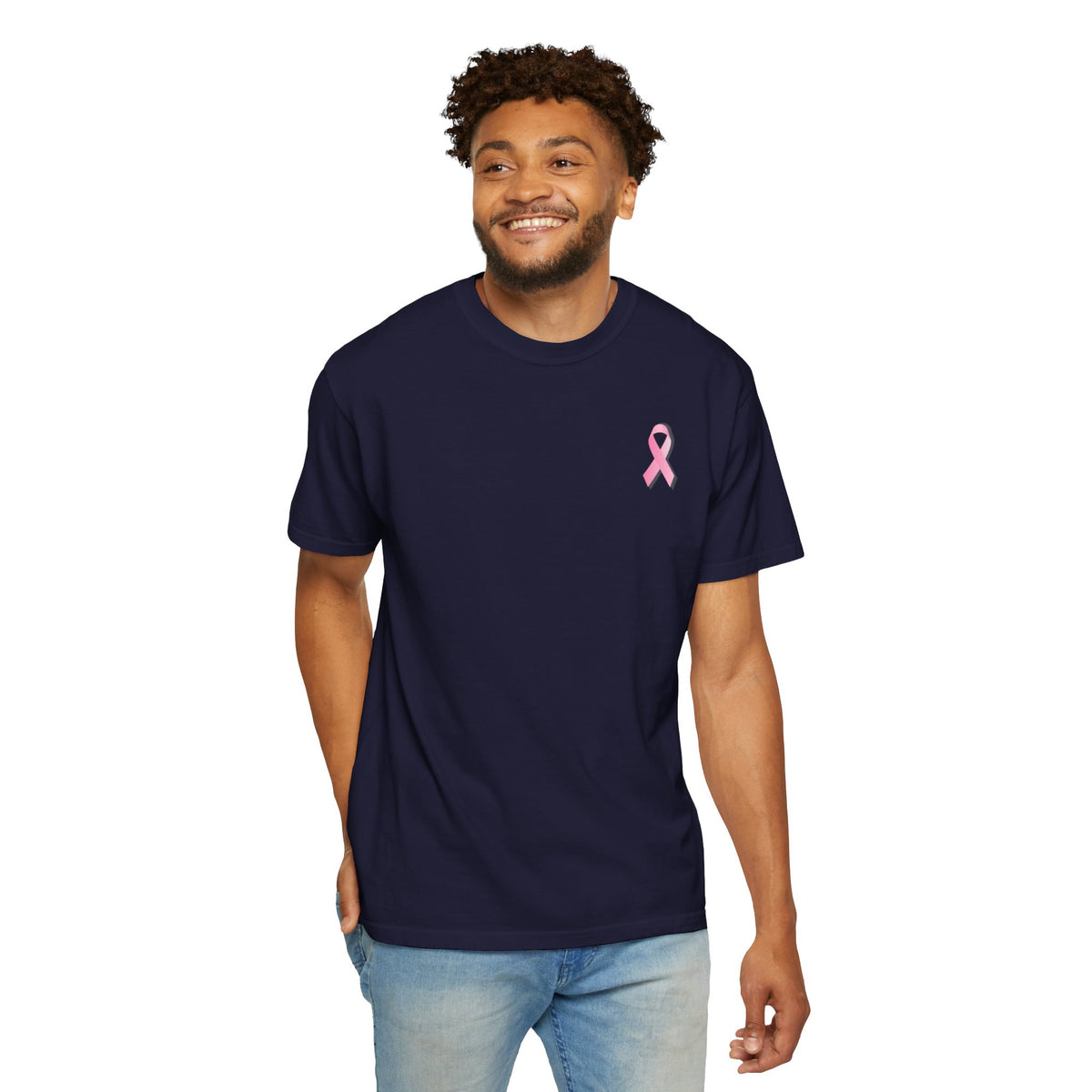 Breast Cancer Awareness T-Shirt — "No One Fights Alone" Flag Tee