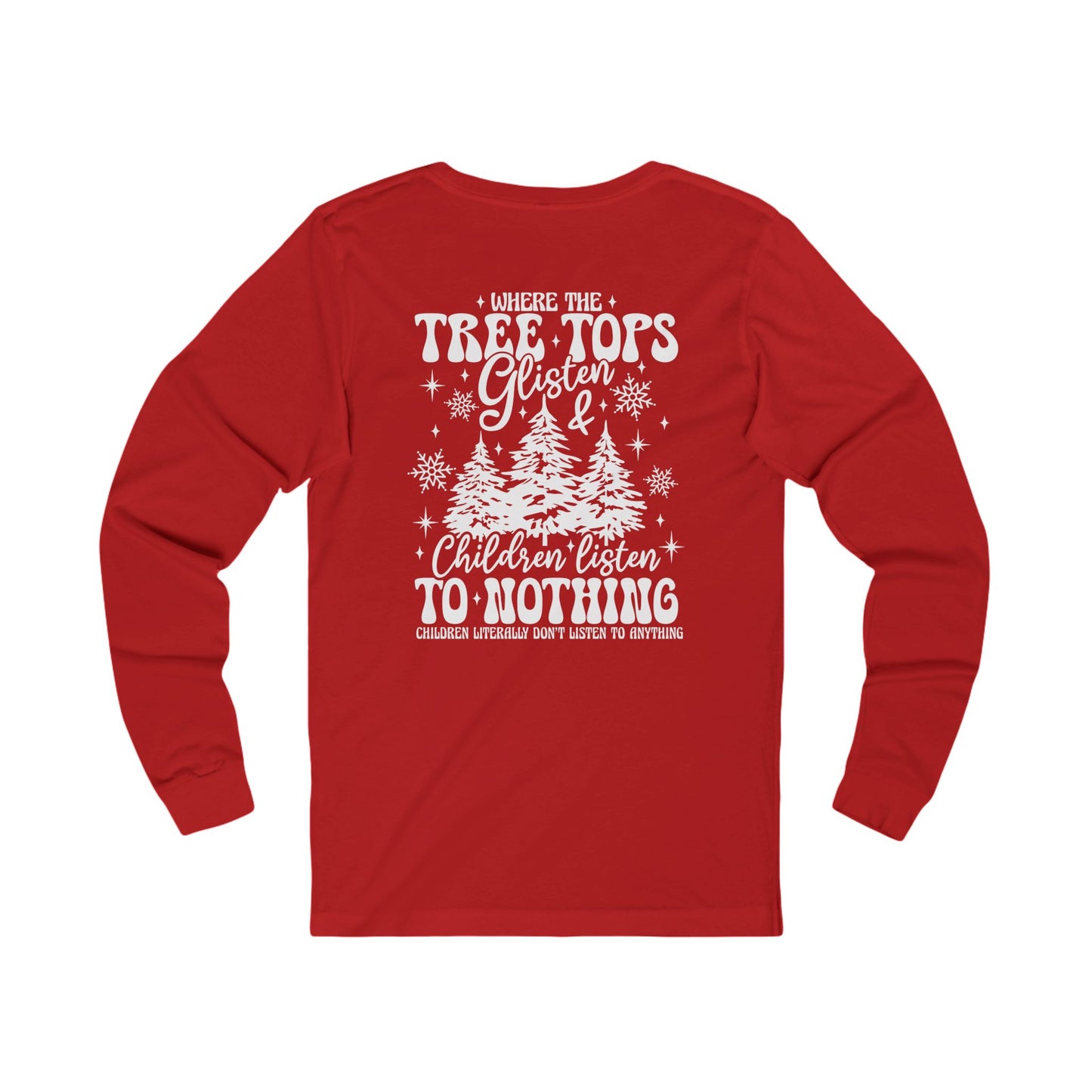 Where Treetops Glisten Long-sleeve Tee (White Design)