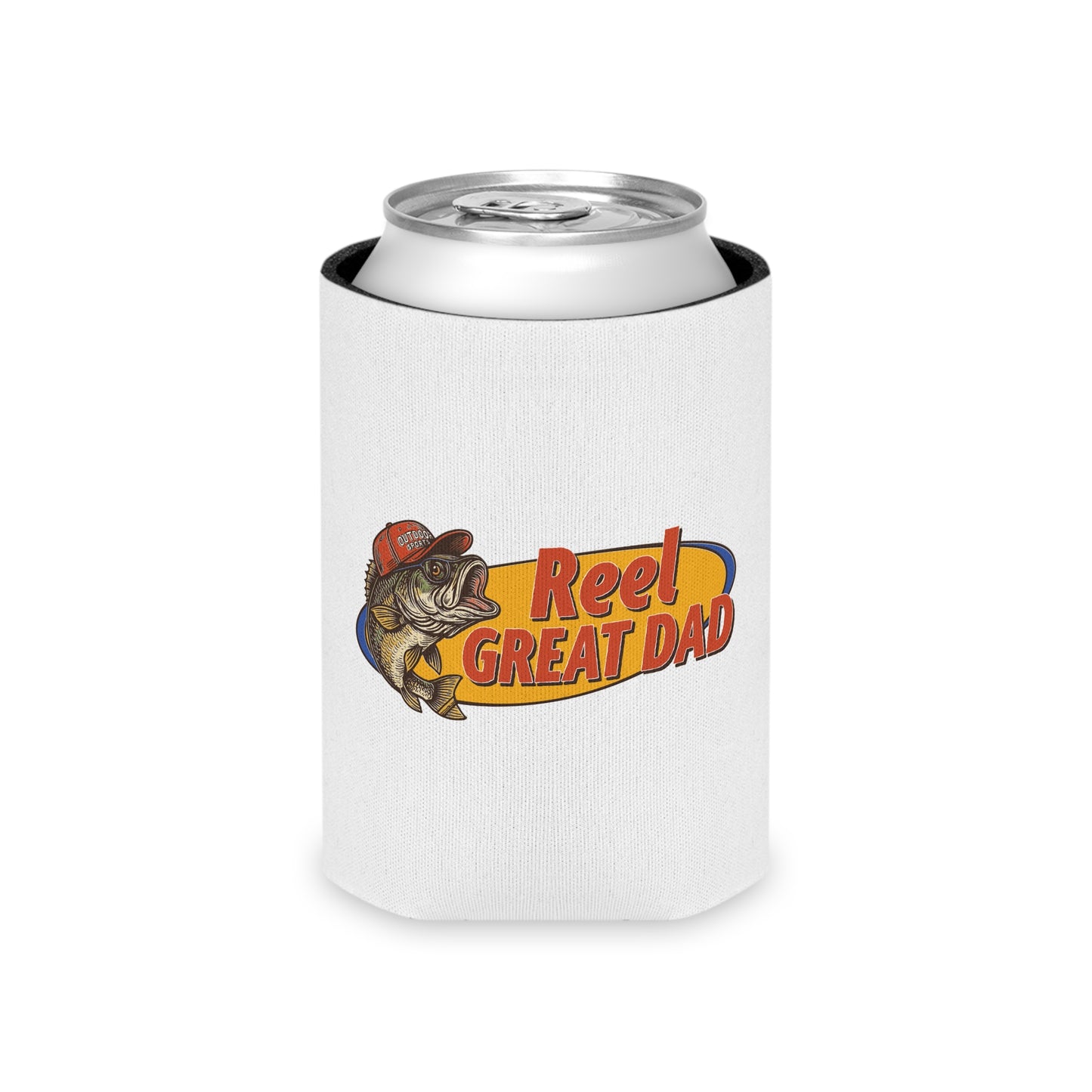 Can Cooler — "Reel Great Dad" Fishing Dad Can Cooler, Father's Day Gift
