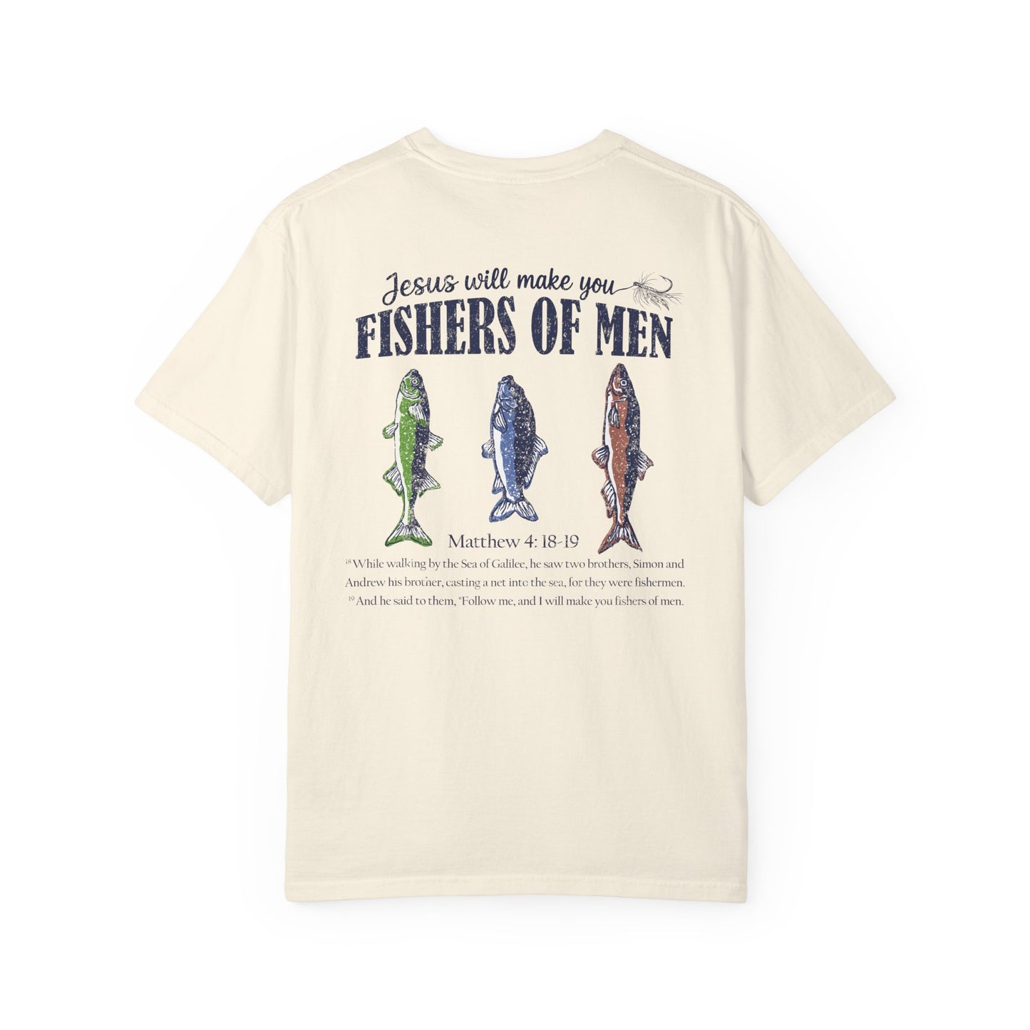 Fishers of Men T-Shirt — Christian Fishing Graphic Tee (Matthew 4:18-19)