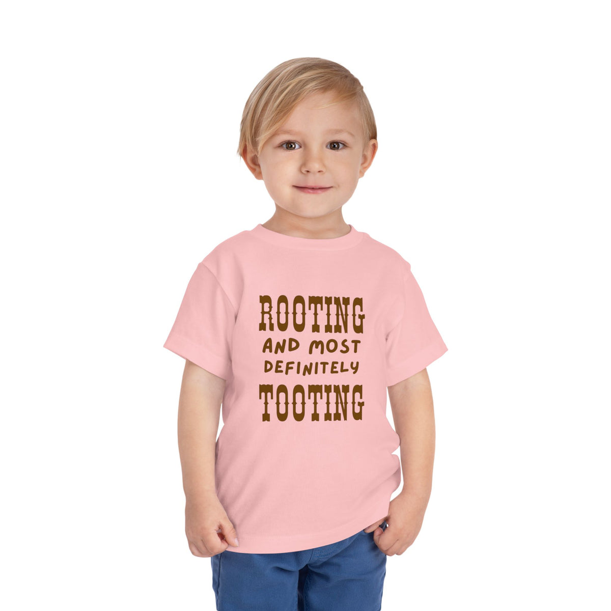 Toddler Tee - "Rooting and Most Definitely Tooting" Funny Baby Shirt