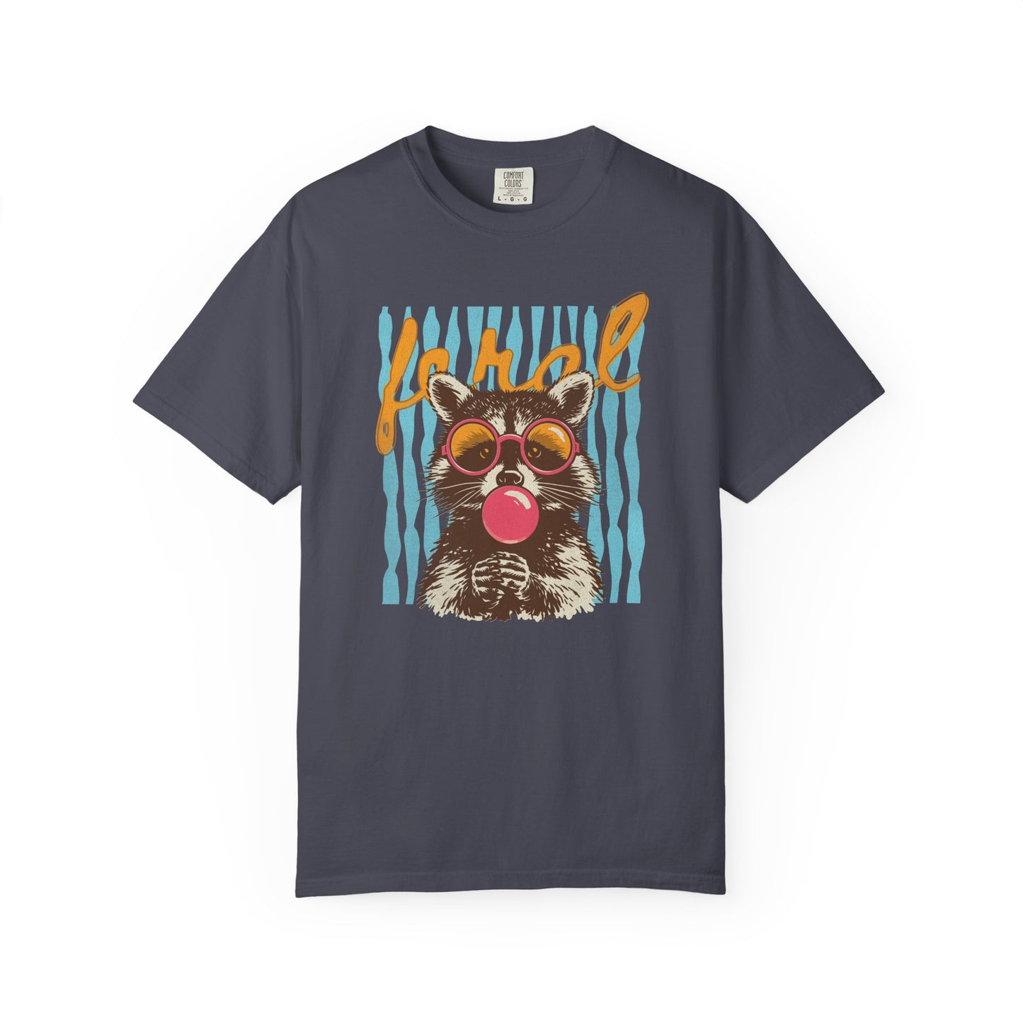 Raccoon Bubblegum Tee — Vintage Sunglasses Graphic T-Shirt