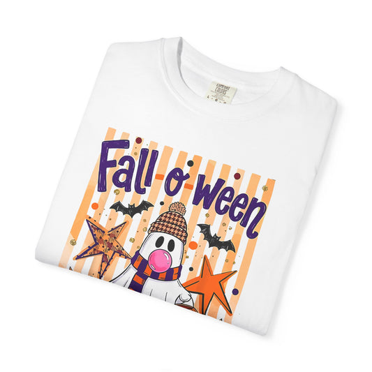 Fall o' Ween Ghost T-Shirt — Cute Halloween Pumpkin & Stars Tee