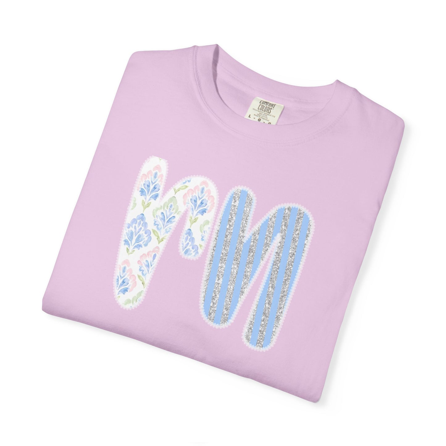 Retro 'RN' Floral Graphic T-Shirt — Garment-Dyed Casual Tee