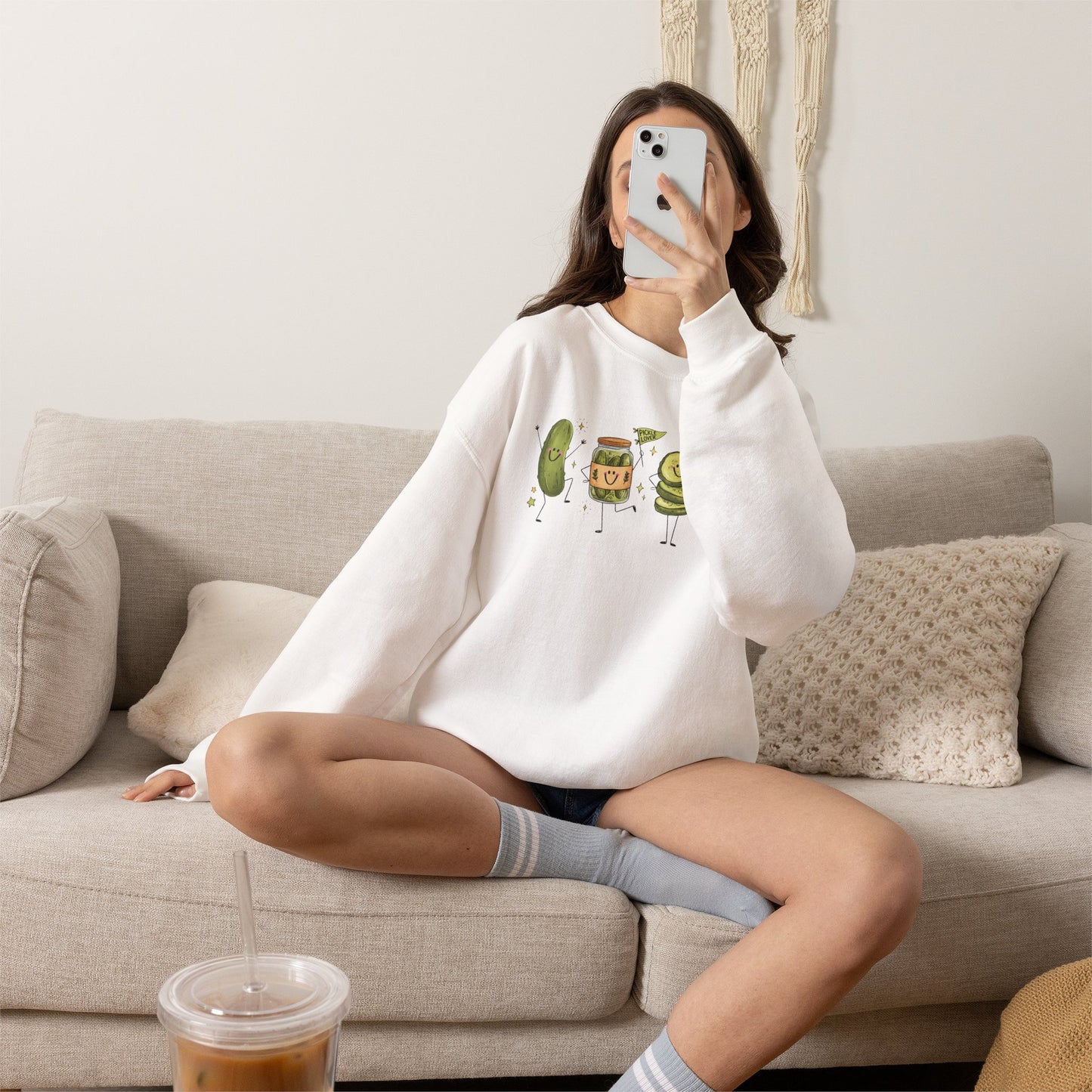 Pickle Friends Crewneck Sweatshirt — Pickle Lover Graphic