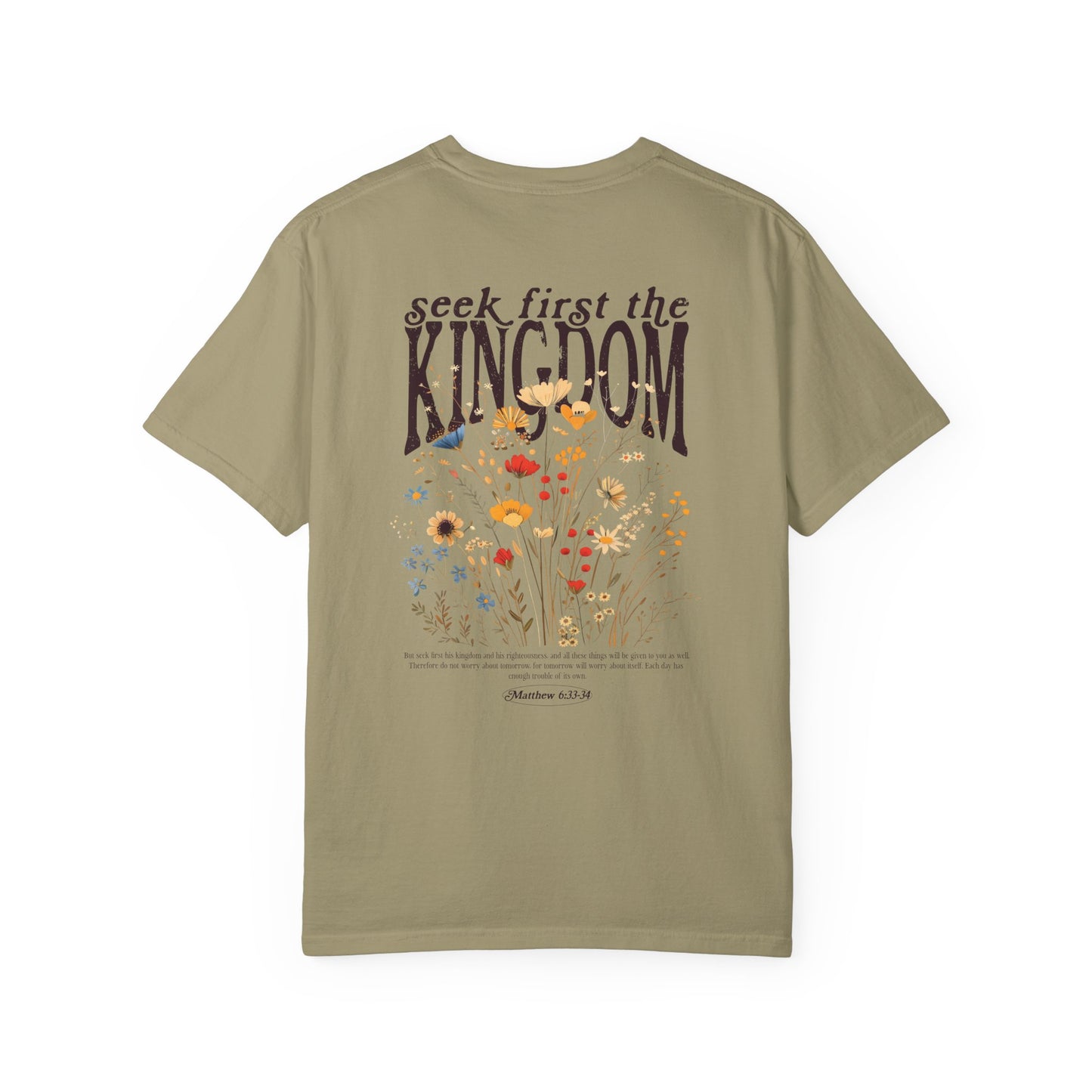 Seek First the Kingdom T-Shirt — Floral Faith Graphic Tee