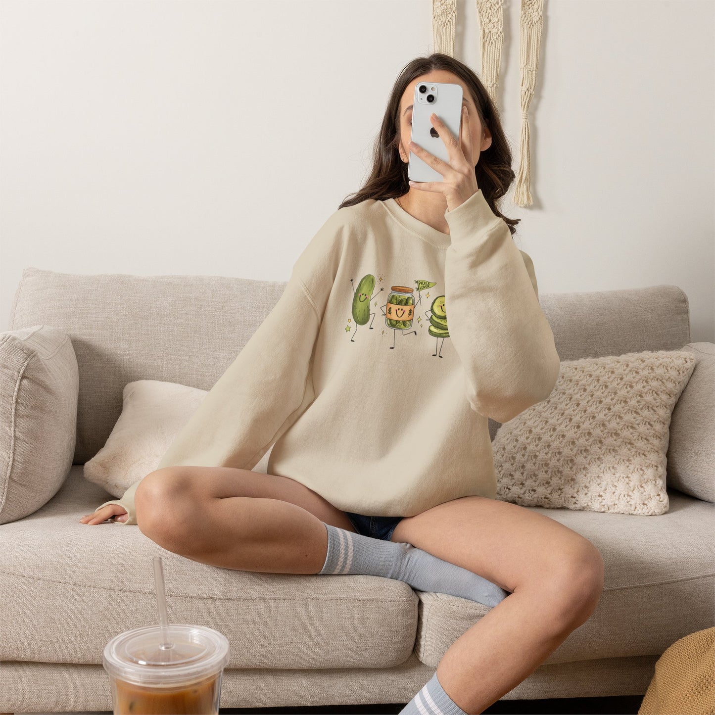 Pickle Friends Crewneck Sweatshirt — Pickle Lover Graphic