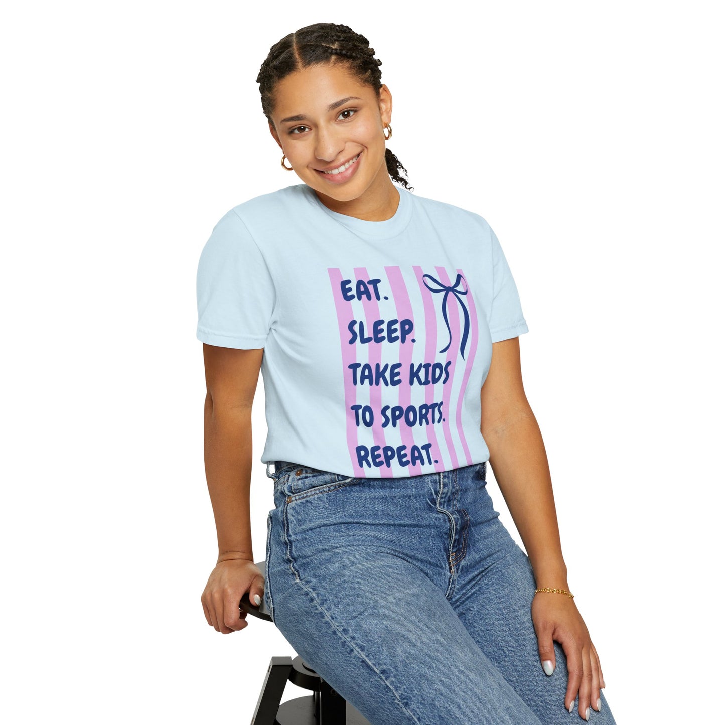 Brooke's "Eat. Sleep. Take Kids to Sports. Repeat." T-Shirt
