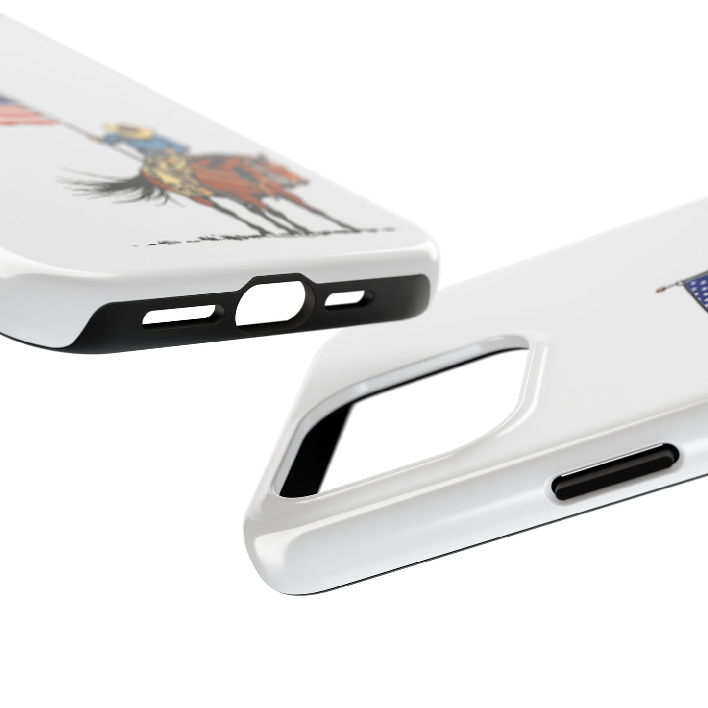 Rugged Western Phone Case — Cowboy Holding American Flag