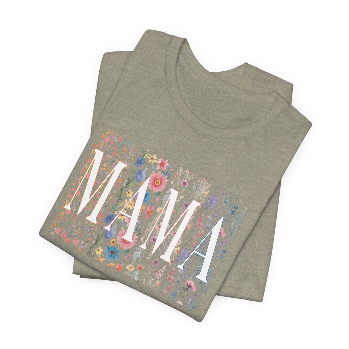 Mama Floral Tee — Soft Pink Mother’s Day Shirt with Floral Typography