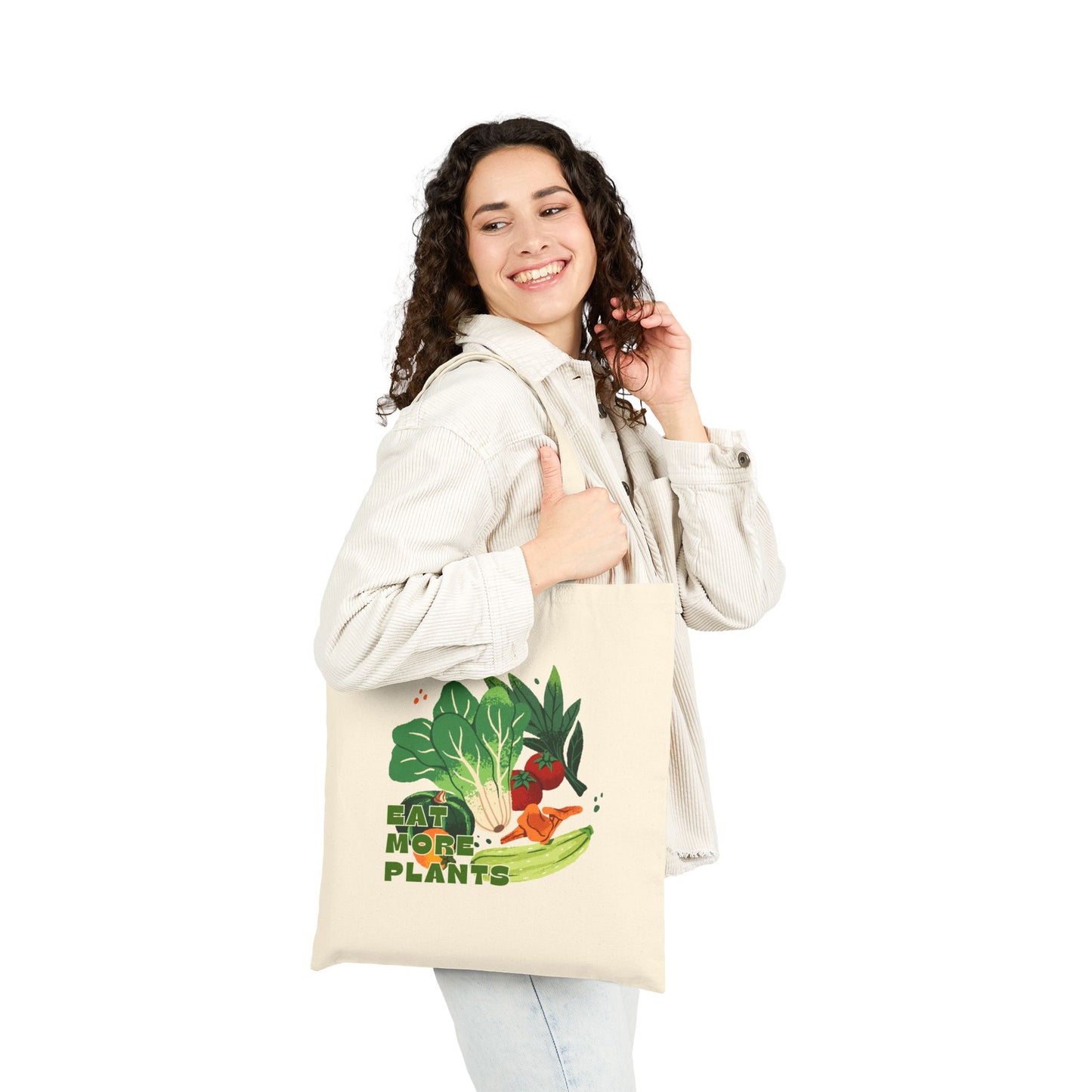 Tote Bag — Eat More Plants Canvas Grocery & Market Tote