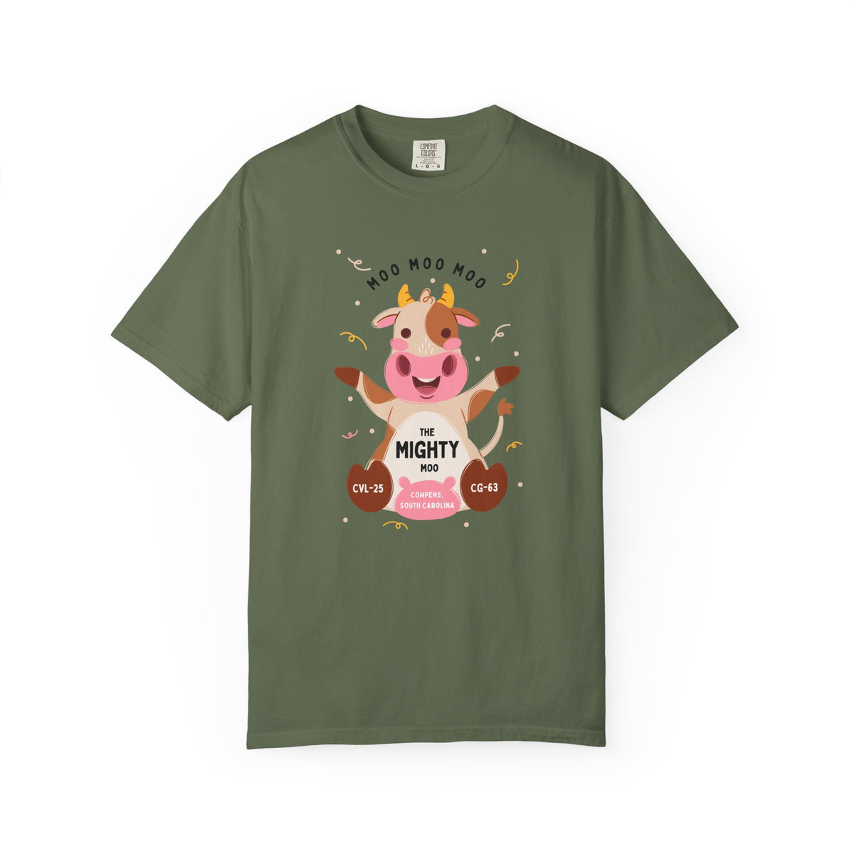 Mighty Moo Cow Graphic T-Shirt — Cute Farm Animal Tee