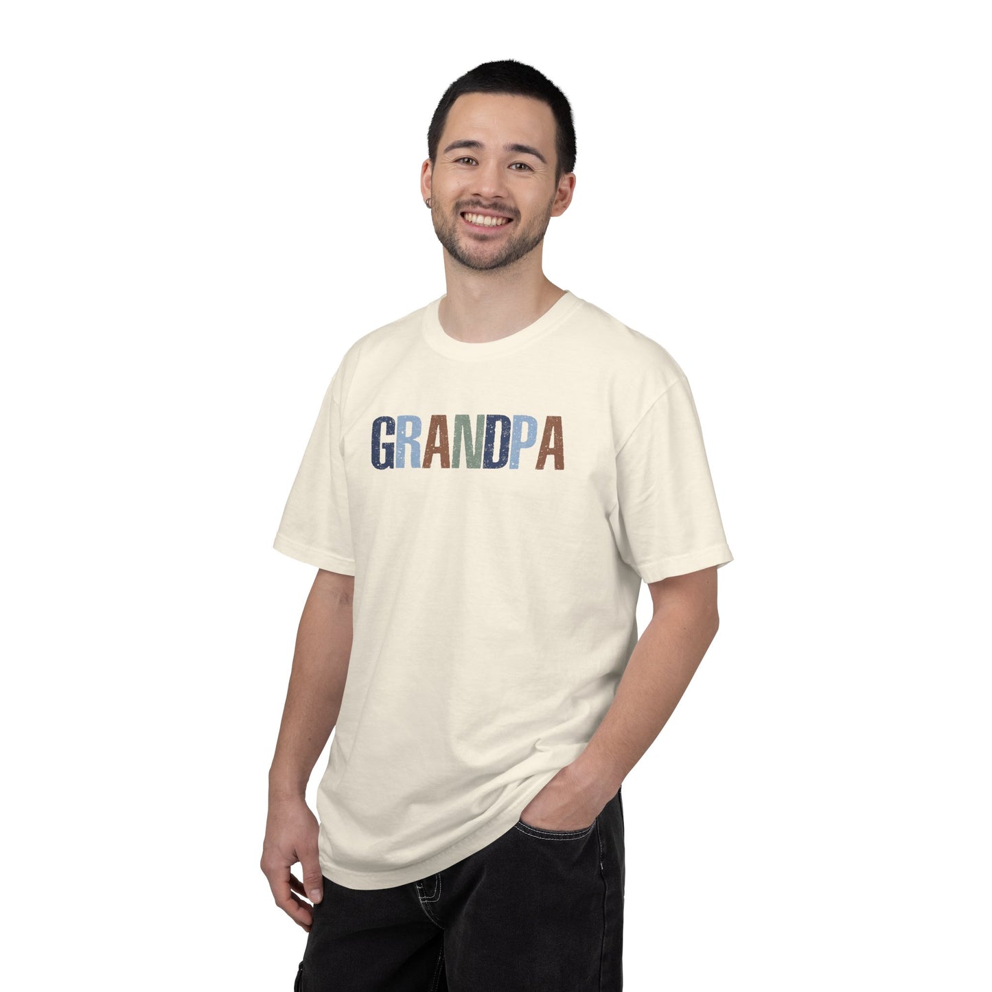 Grandpa Vintage Lettering T-Shirt — Comfortable Dad/Grandparent Gift for Father's Day