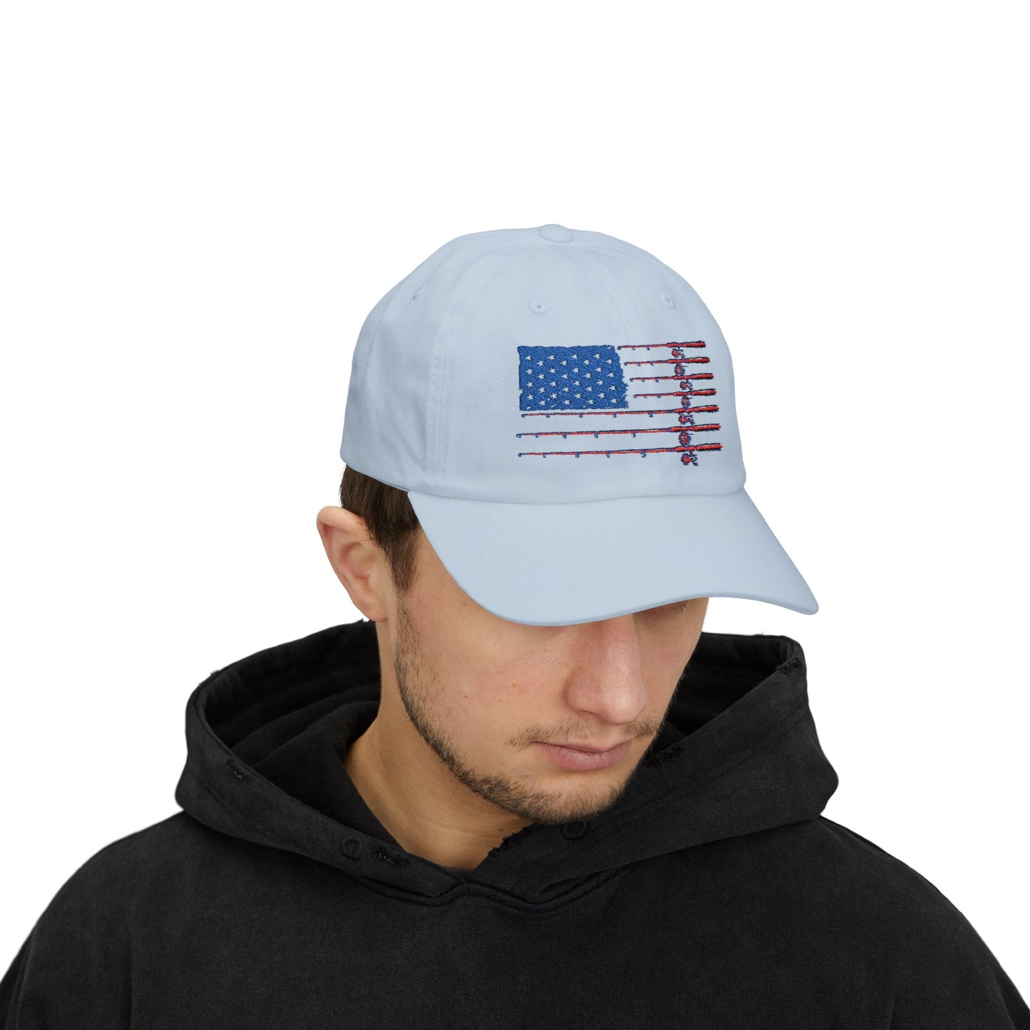 Dad Cap — Distressed American Flag Embroidered Baseball Hat