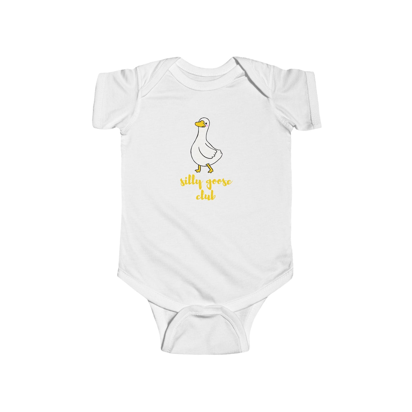 Baby Bodysuit — "Silly Goose Club" Cute Goose Infant One-Piece