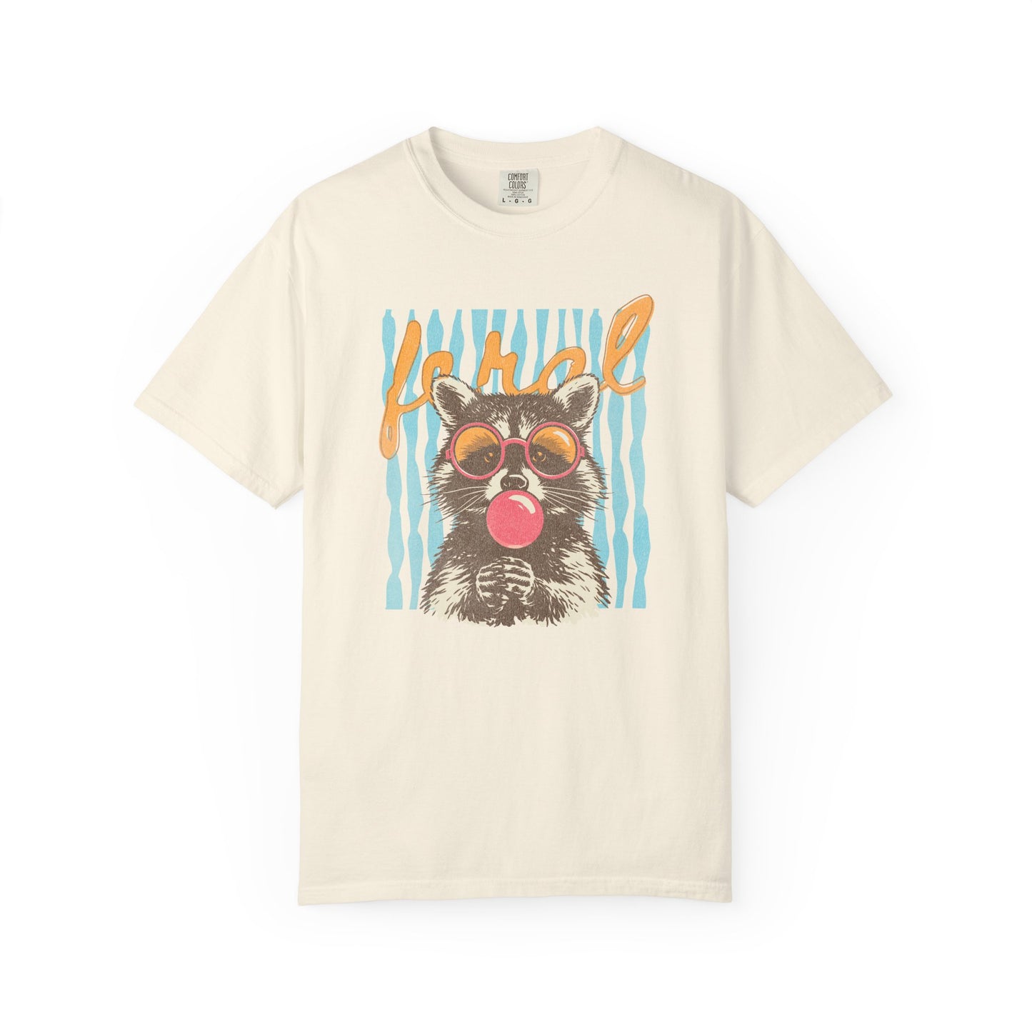 Raccoon Bubblegum Tee — Vintage Sunglasses Graphic T-Shirt