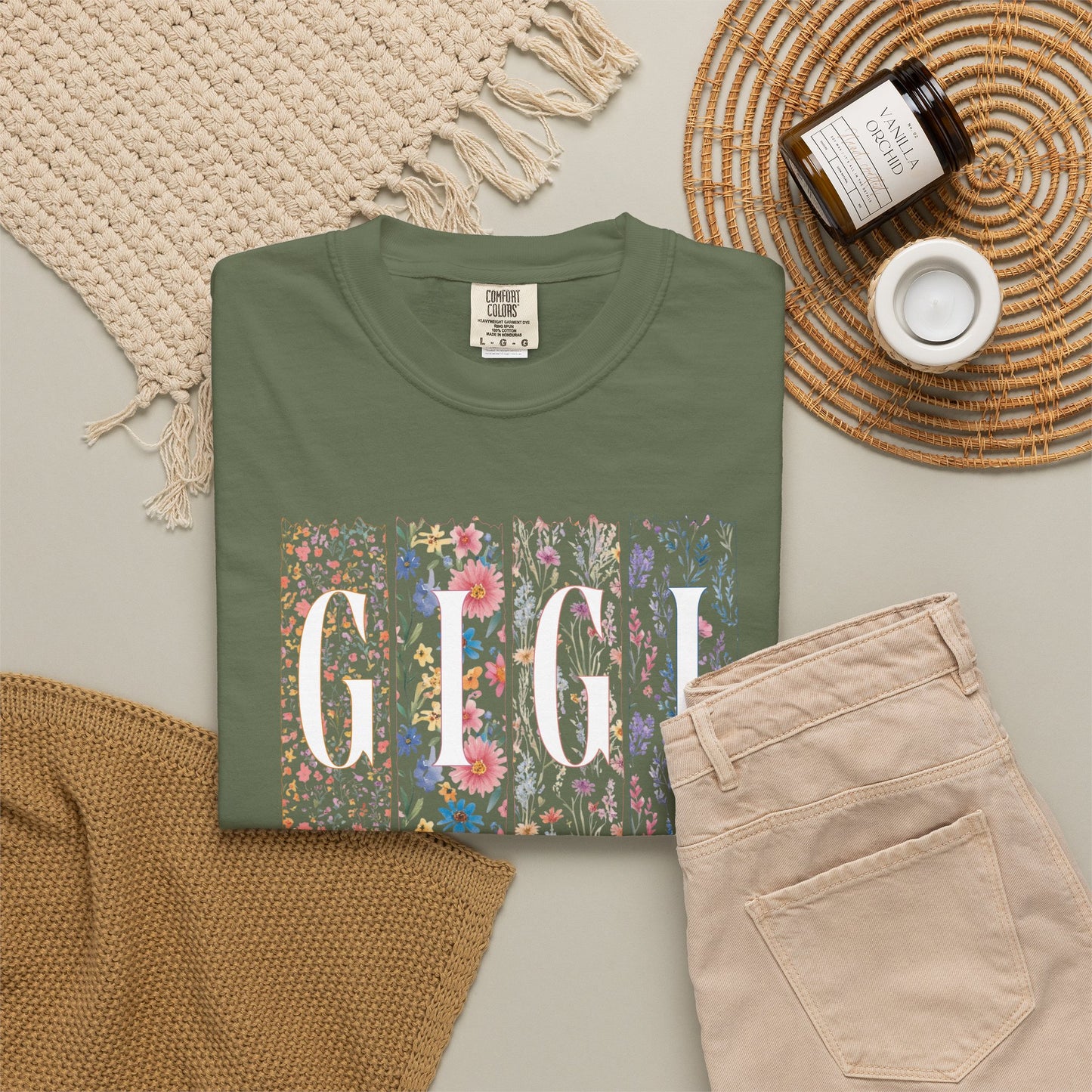 "GiGi" Floral Meadow Graphic T-Shirt — Watercolor Wildflower Print