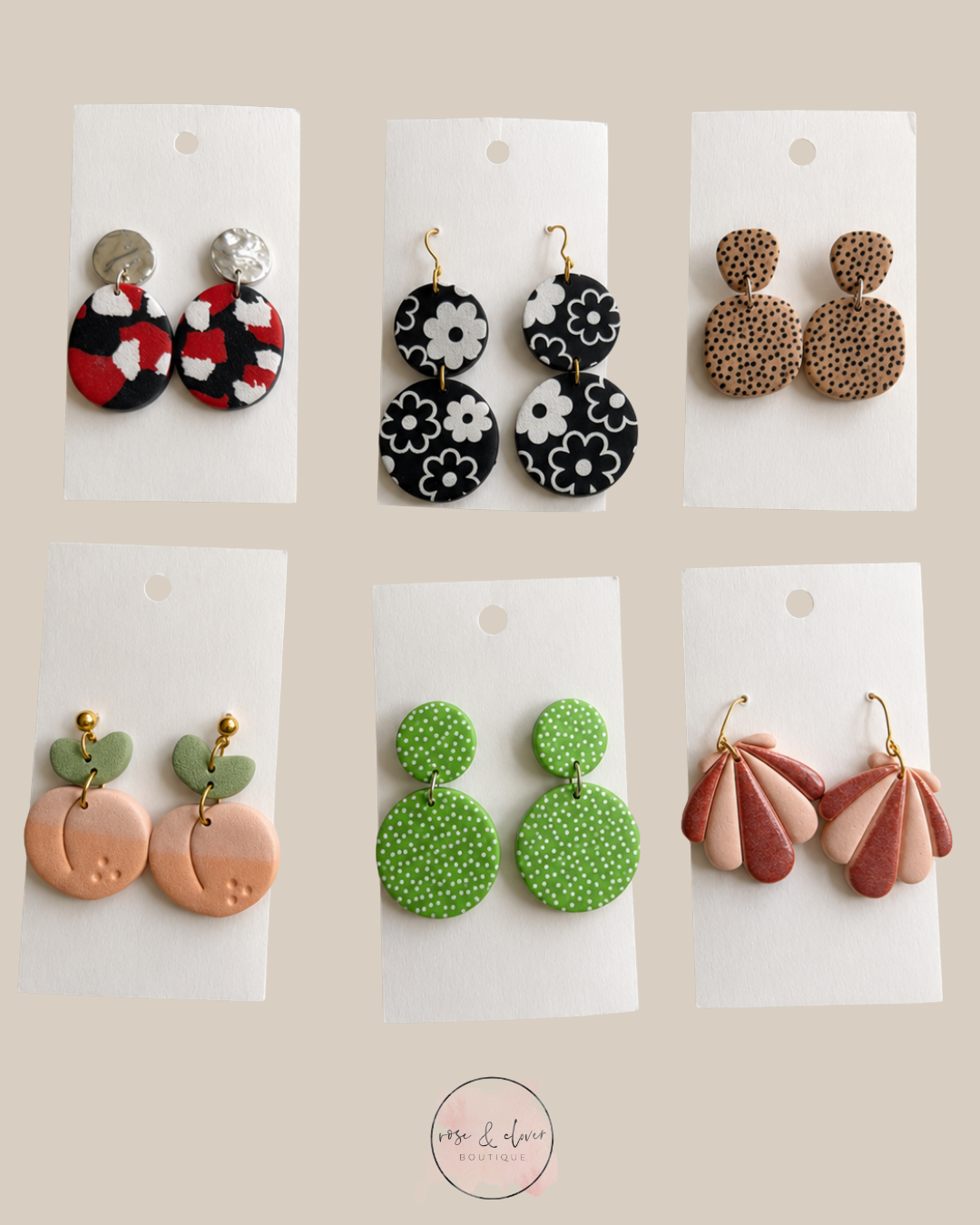 Handmade Clay Earrings