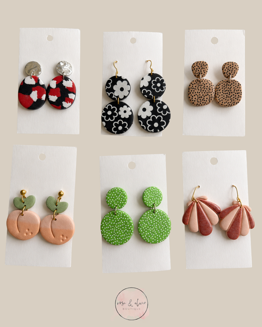 Handmade Clay Earrings
