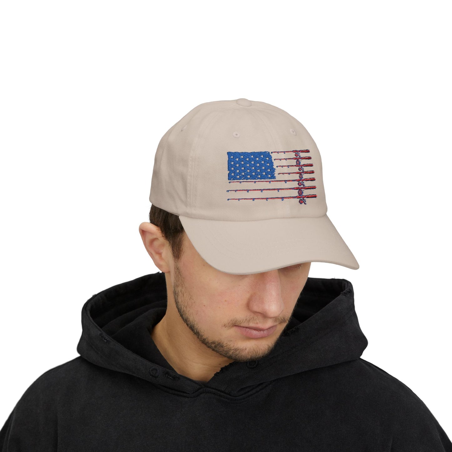 Dad Cap — Distressed American Flag Embroidered Baseball Hat