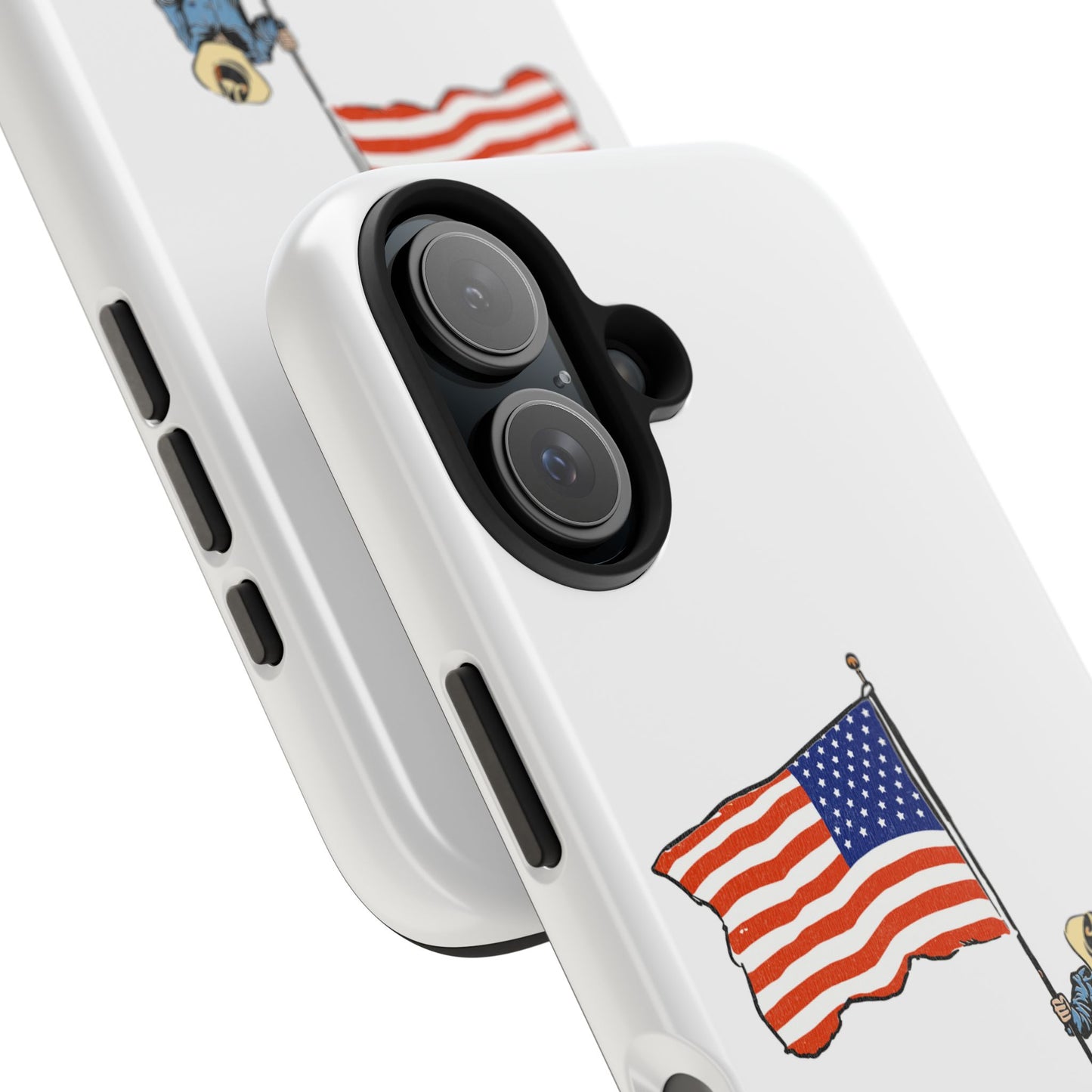 Rugged Western Phone Case — Cowboy Holding American Flag