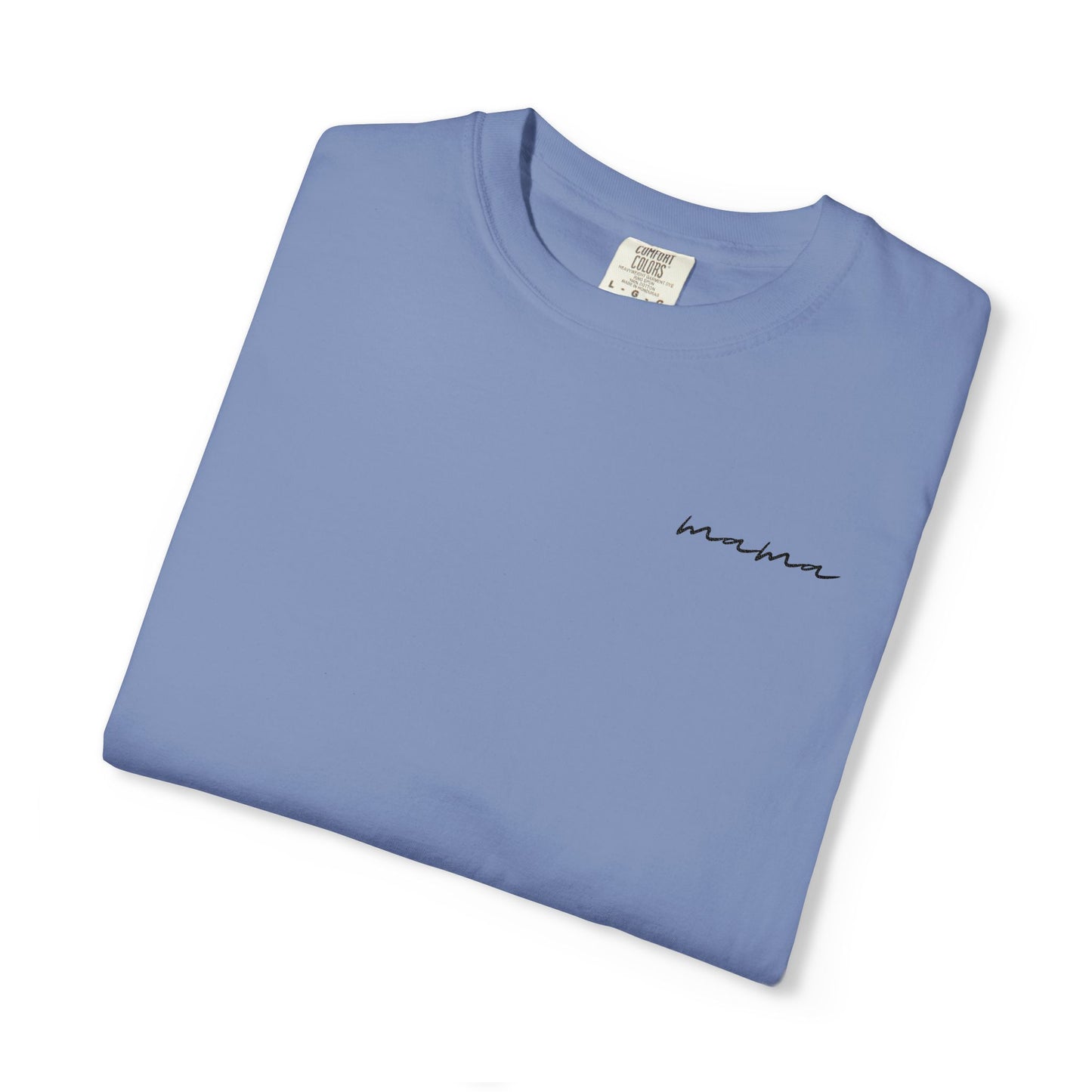 Mama Script Tee — Minimalist Embroidered "Mama" T-Shirt