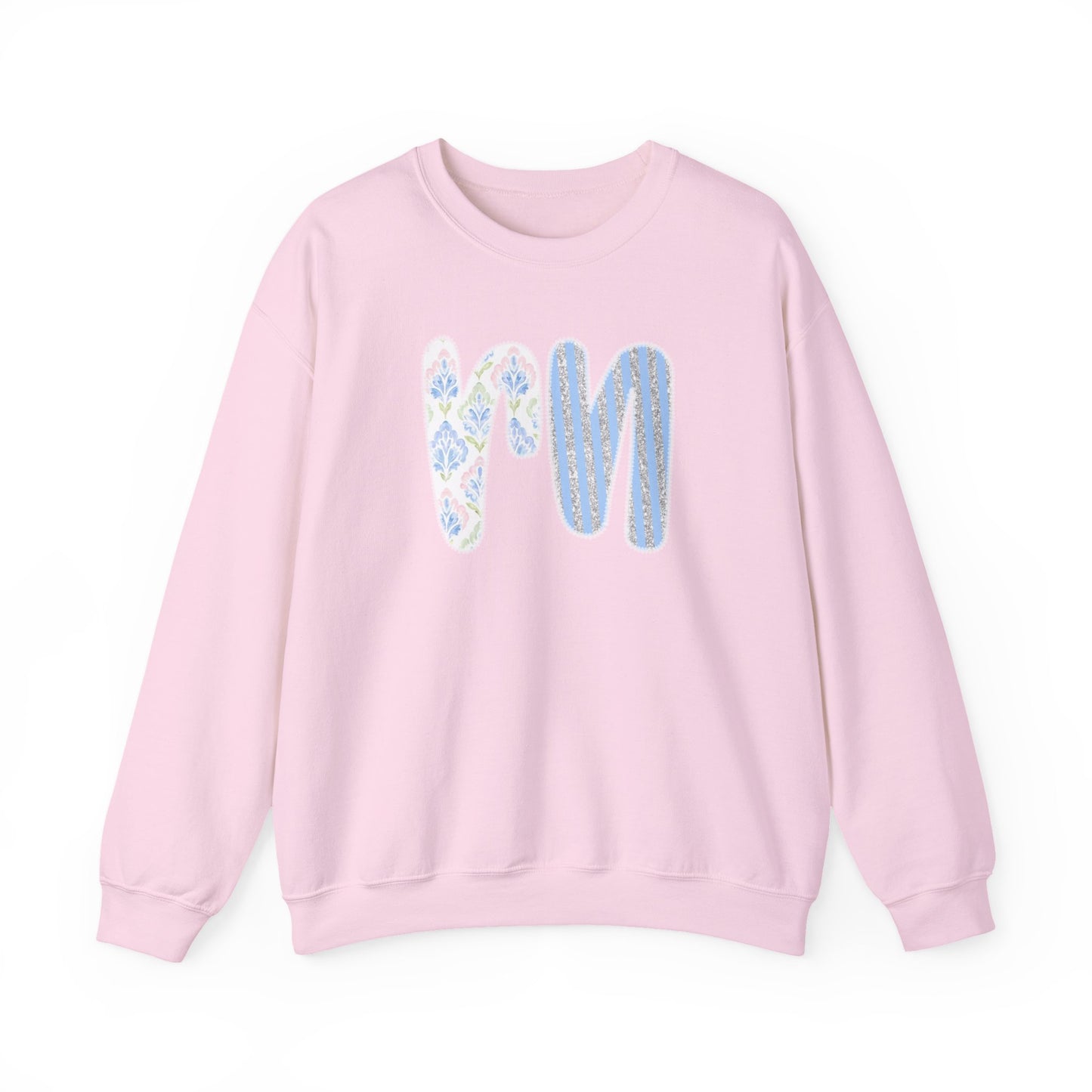 RN Floral Crewneck Sweatshirt – Blue Botanical Monogram