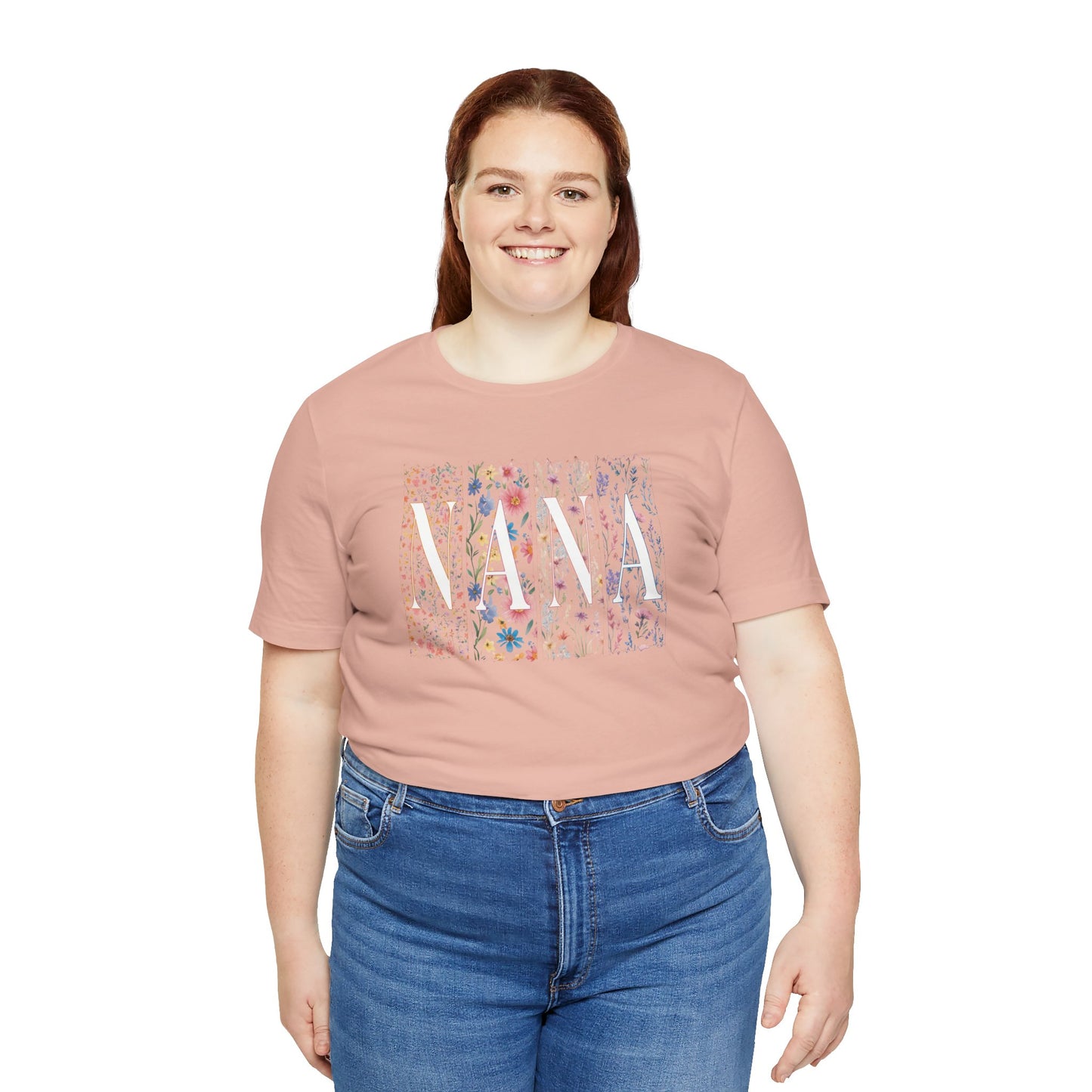 Floral Meadow "Nana" Graphic Tee — Colorful Wildflower Illustration T-Shirt