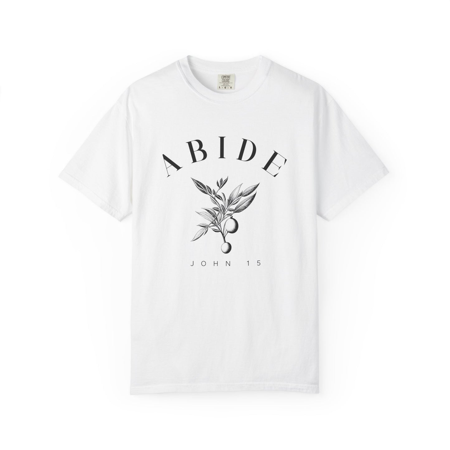 Abide Floral Tee — John 15 Inspirational T-Shirt