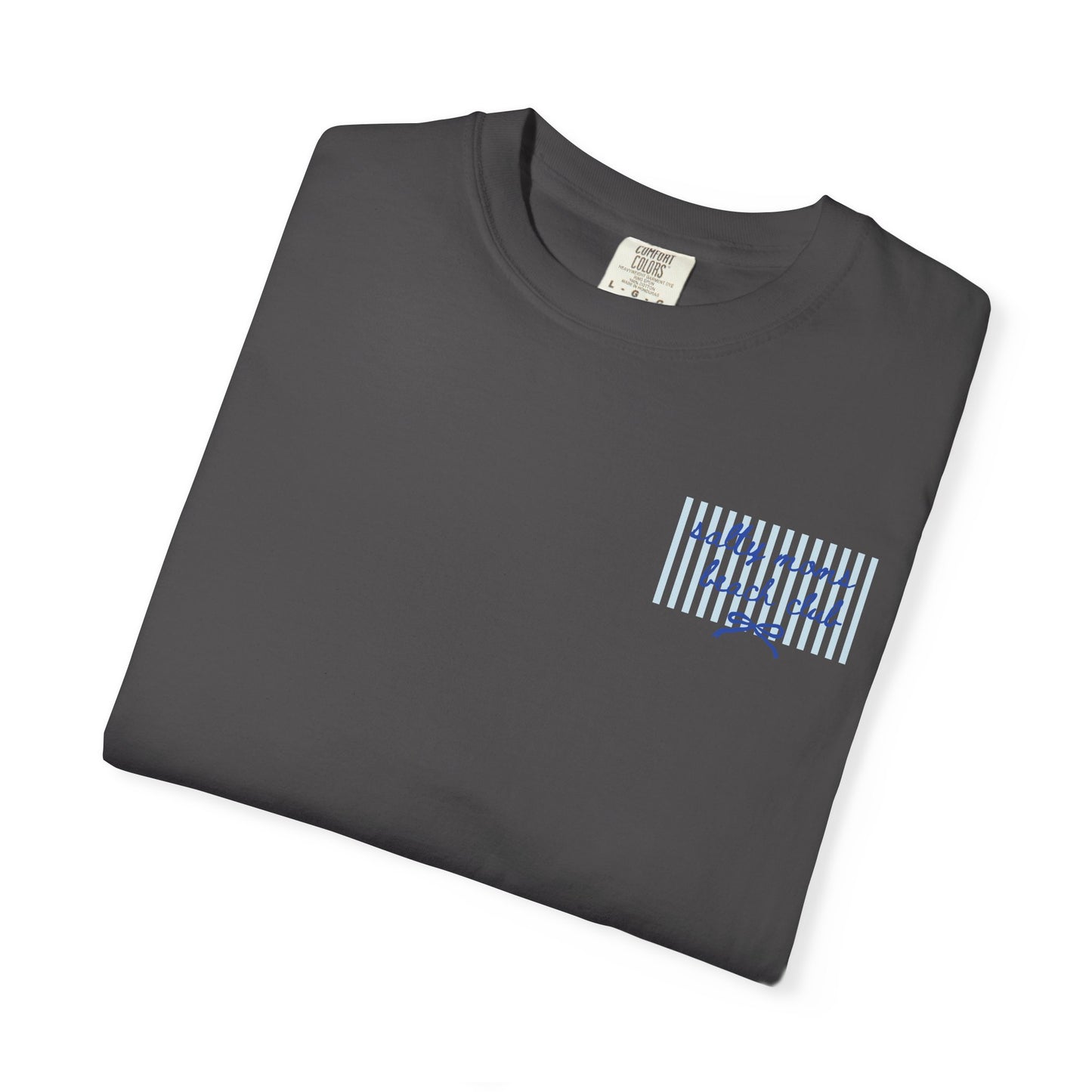 Pocket Script T‑Shirt — "Salty Moms Beach Club" Minimal Graphic Tee