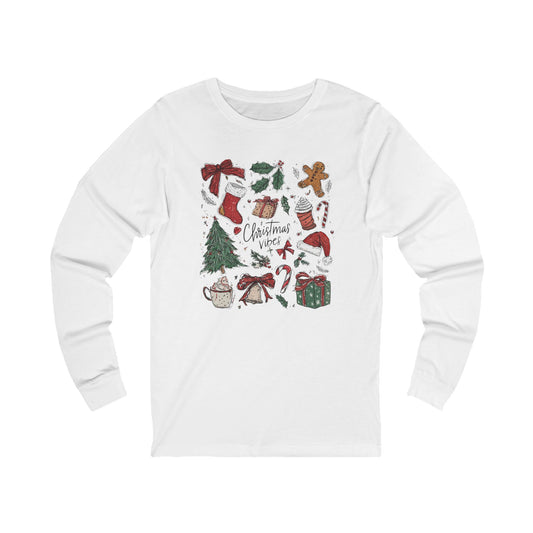 Christmas Doodles Long Sleeve Tee