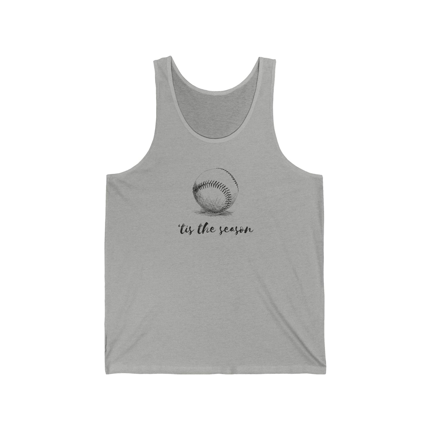 Baseball Season Tank Top — 'Tis the Season' Minimalist Baseball Graphic Tank