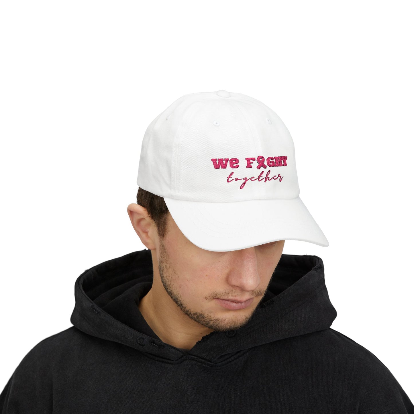 We Fight Together Cap — Breast Cancer Awareness Embroidered Baseball Hat