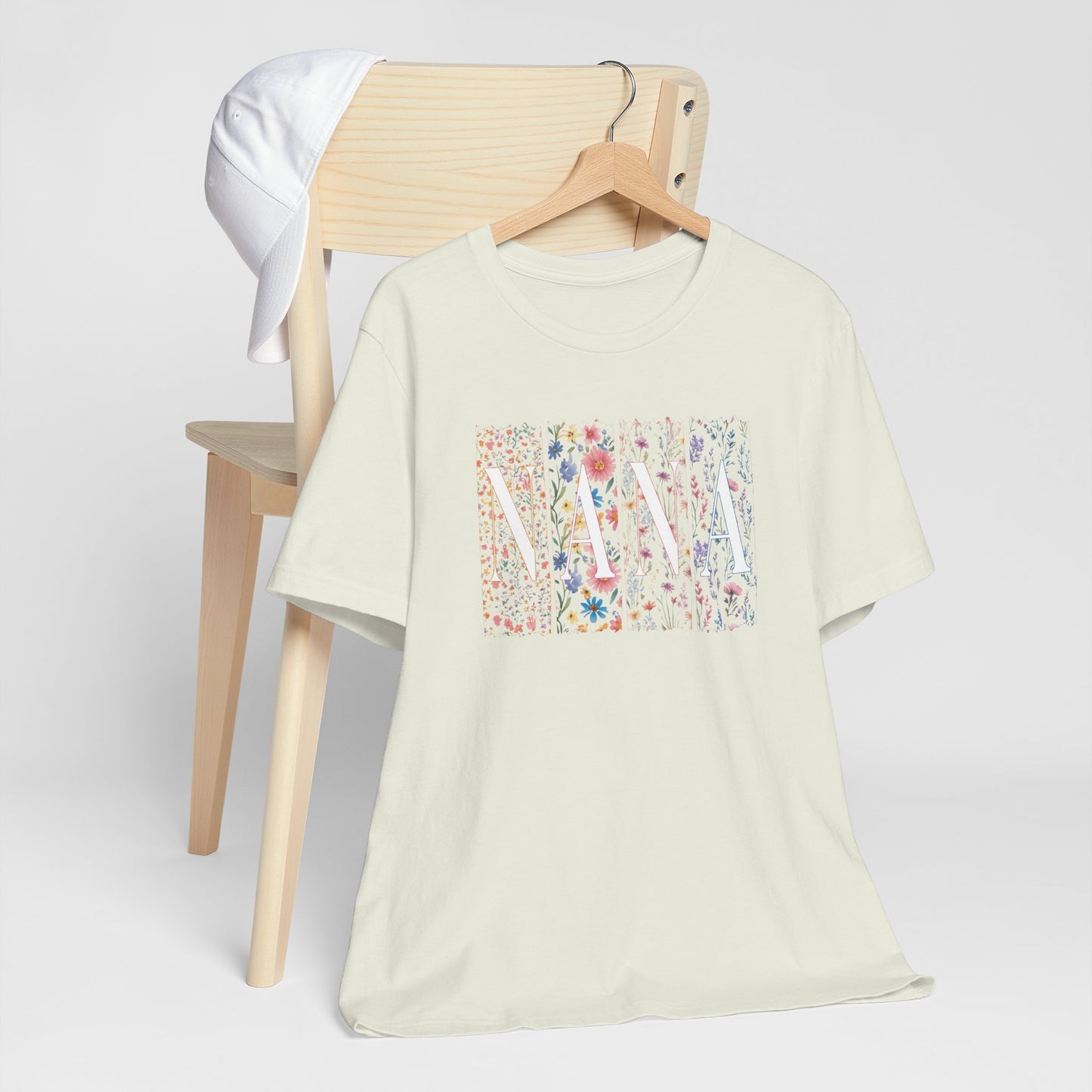 Floral Meadow "Nana" Graphic Tee — Colorful Wildflower Illustration T-Shirt