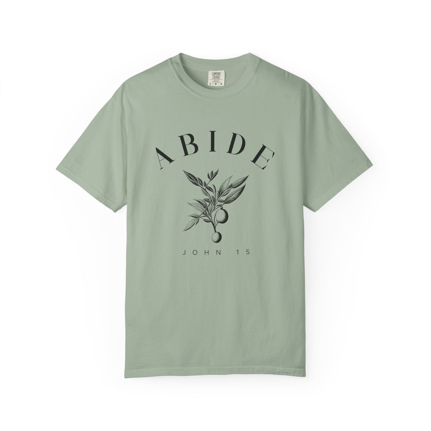 Abide Floral Tee — John 15 Inspirational T-Shirt