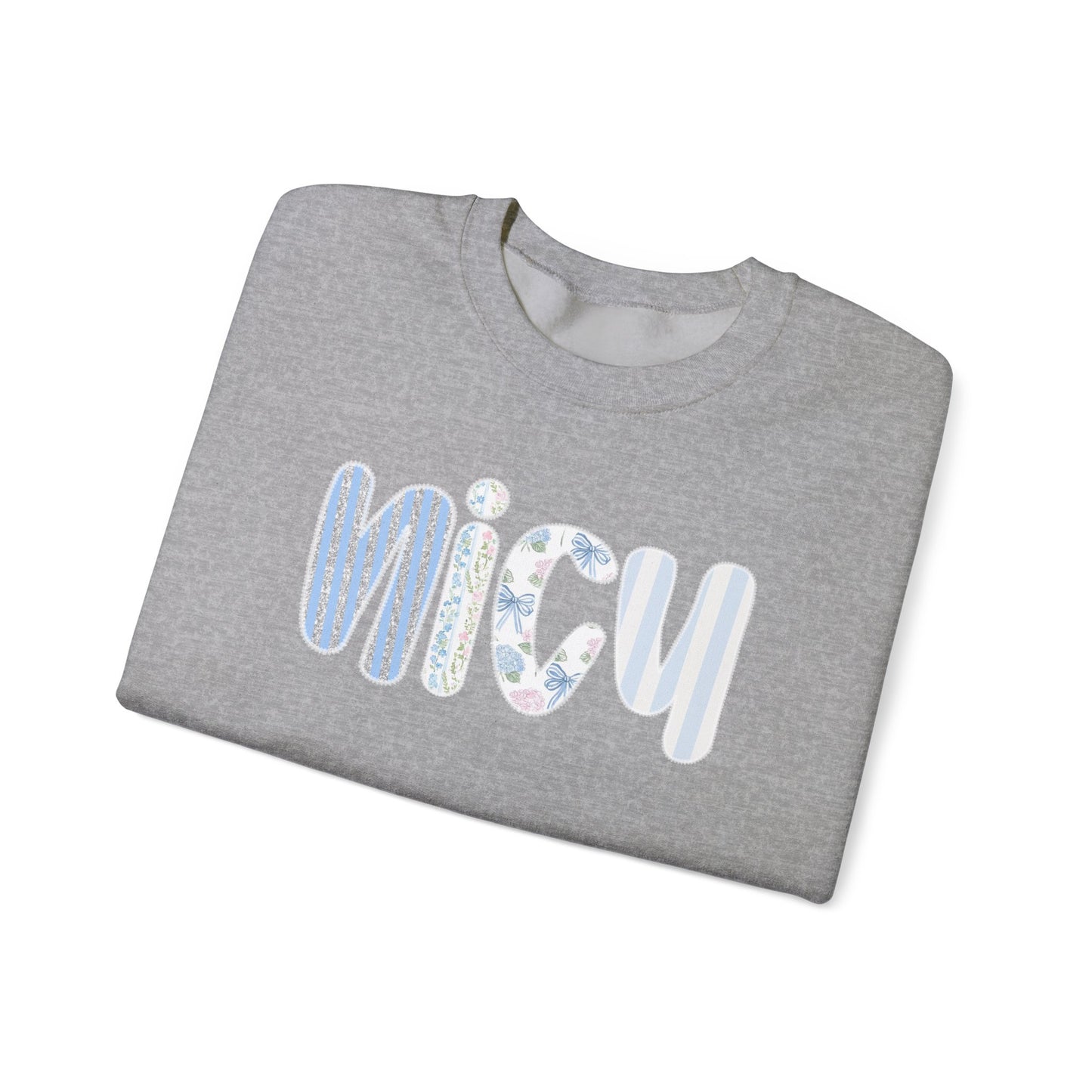 Cozy 'NICU' Pastel Pattern Crewneck Sweatshirt