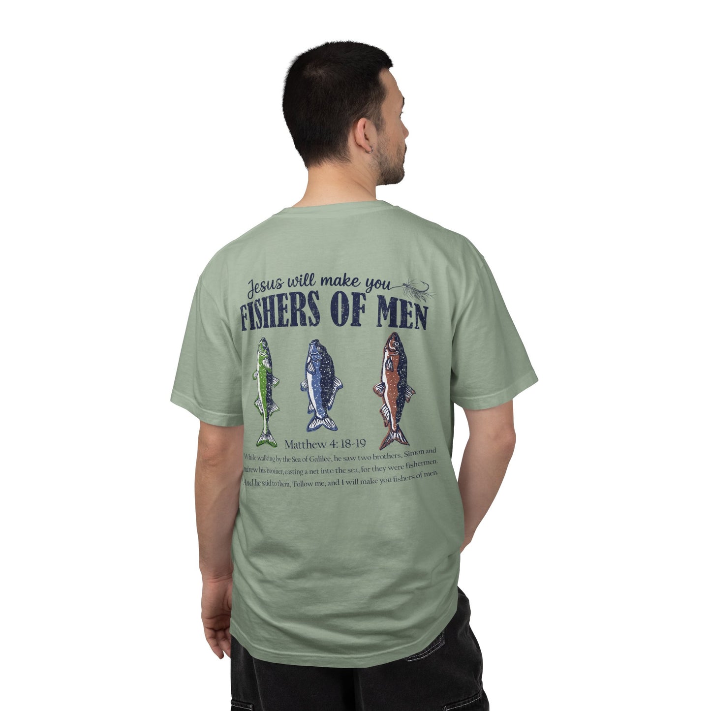 Fishers of Men T-Shirt — Christian Fishing Graphic Tee (Matthew 4:18-19)