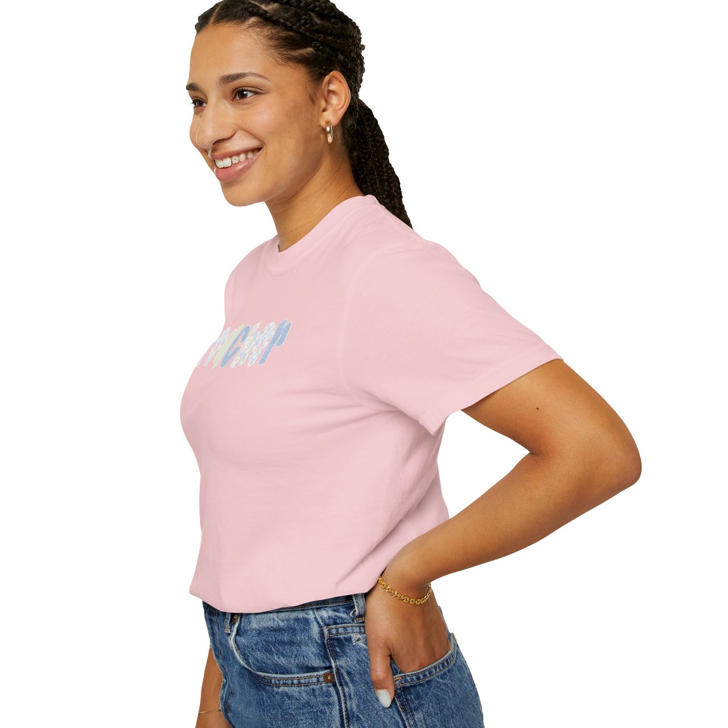 Teacher Floral Bubble Text T-Shirt — Cute Teacher Gift Tee
