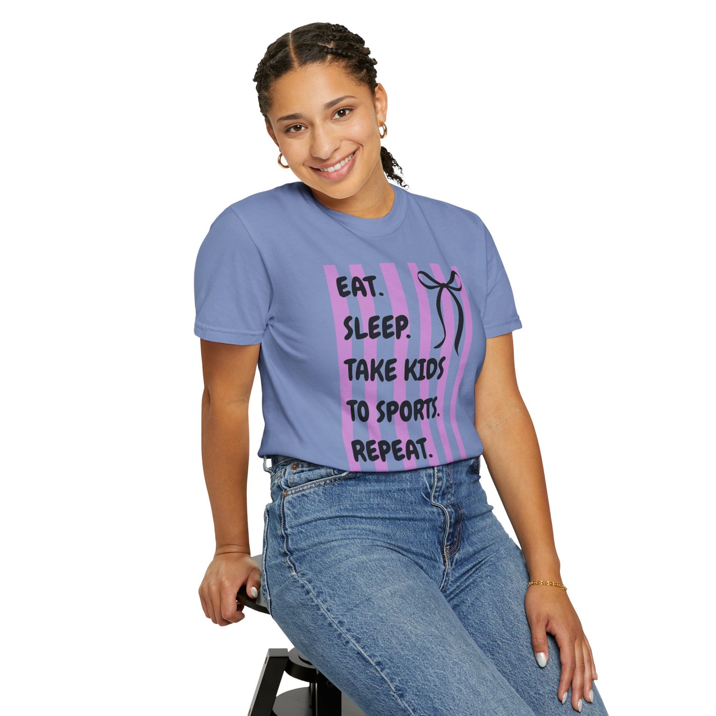 Brooke's "Eat. Sleep. Take Kids to Sports. Repeat." T-Shirt