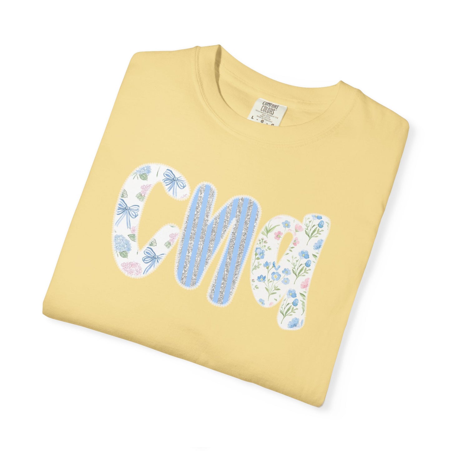 CNA Floral Script T-Shirt — Nurse Appreciation Gift