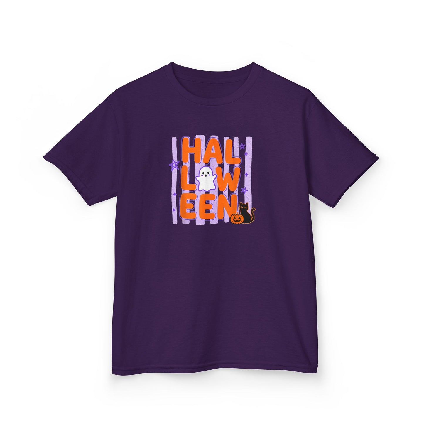 Kids Halloween Tee - Cute Ghost, Pumpkin & Cat Trick-or-Treat Shirt