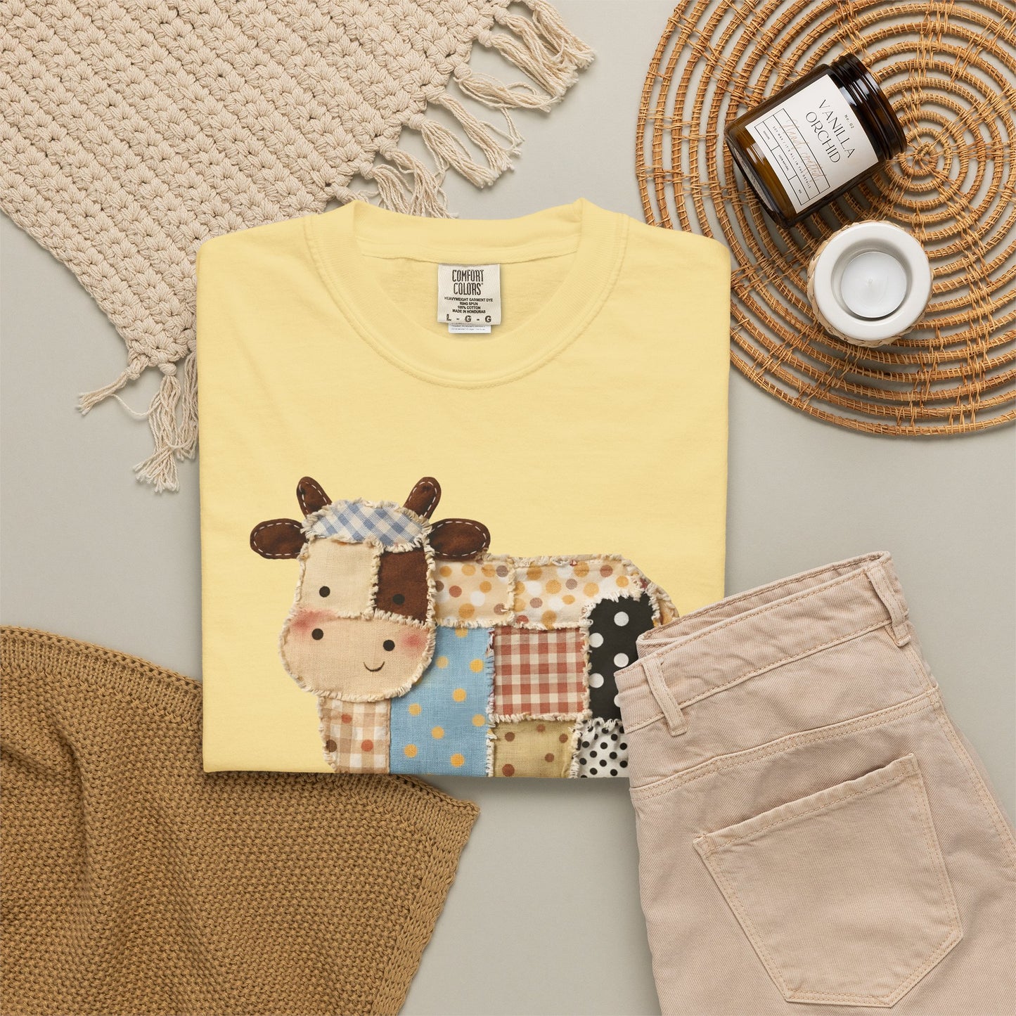 Patchwork Cow Print T-Shirt — Cute Farm Animal Graphic Tee