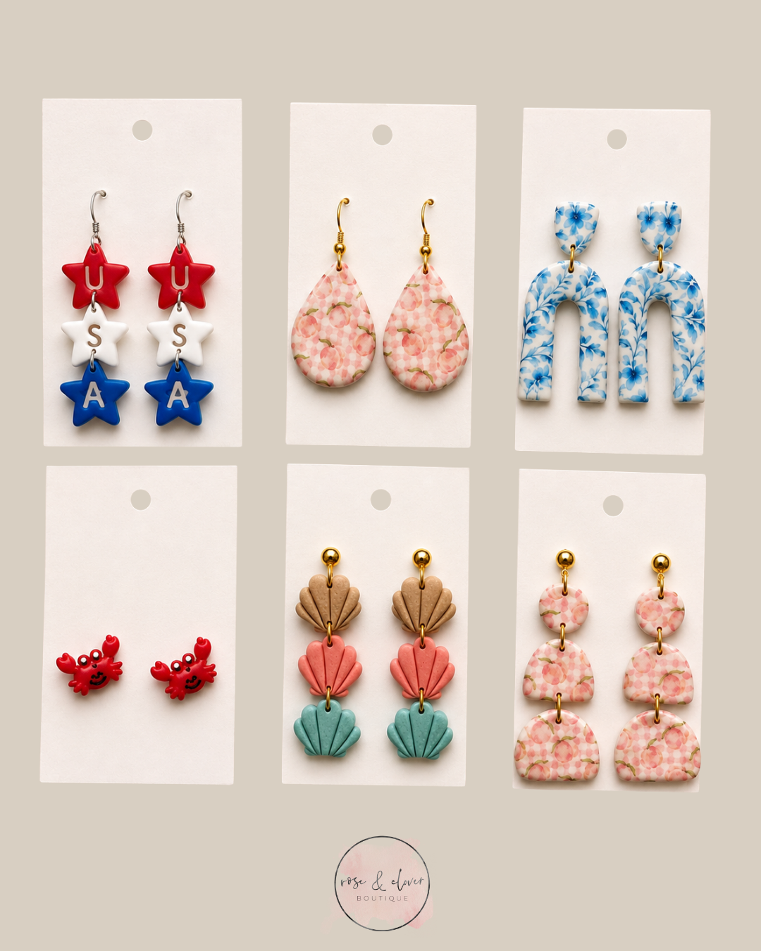 Handmade Clay Earrings