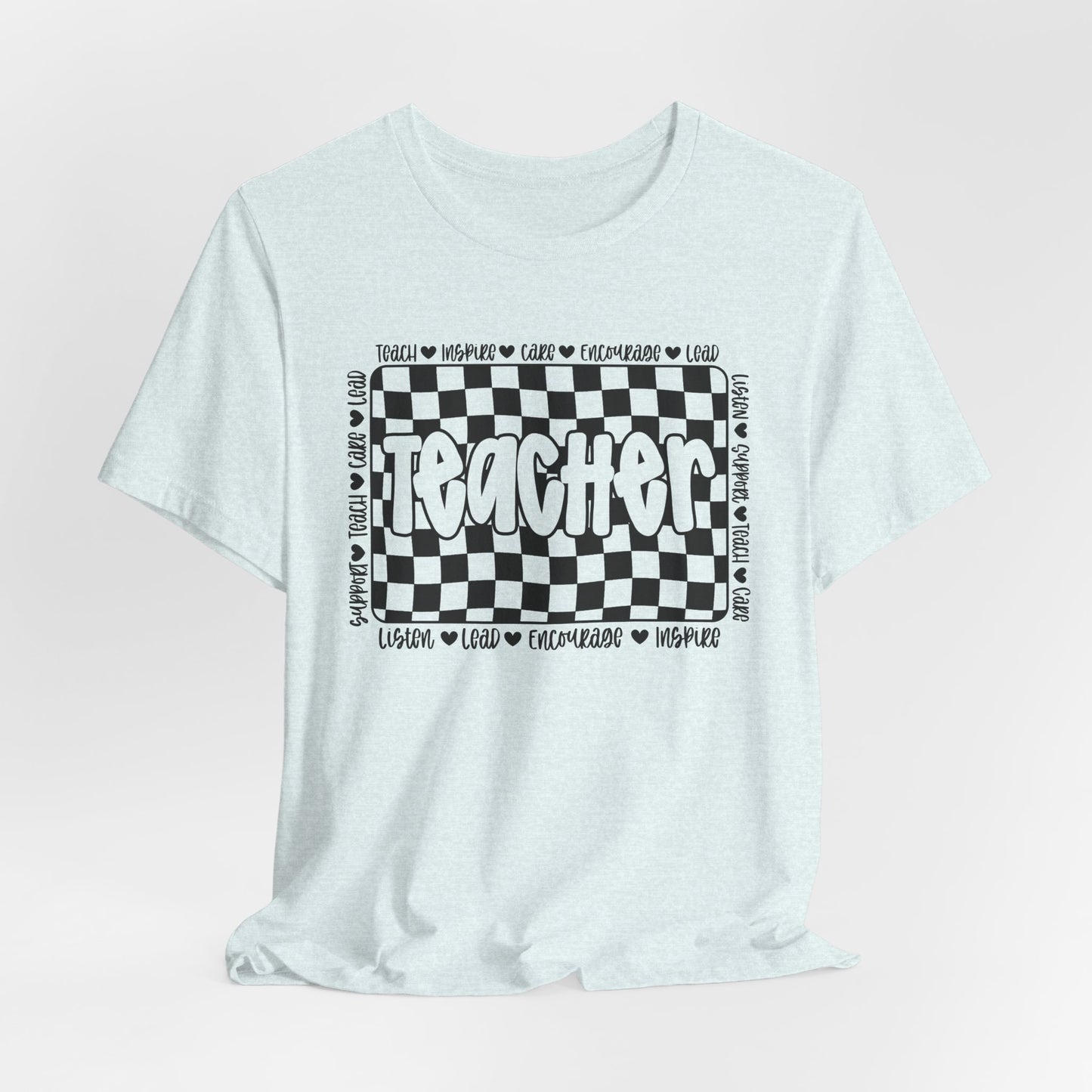 Teacher Checkered Unisex Bella Canvas Tee