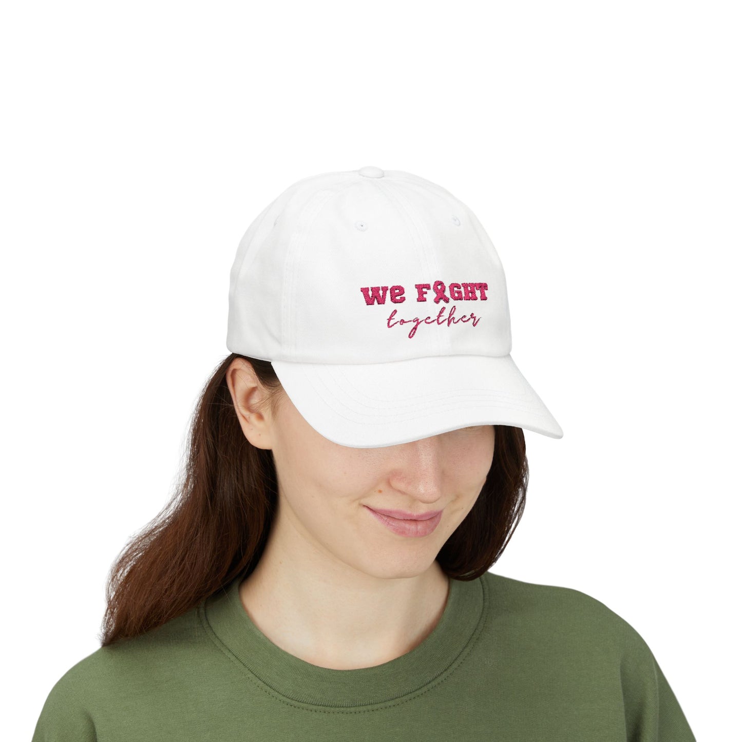 We Fight Together Cap — Breast Cancer Awareness Embroidered Baseball Hat