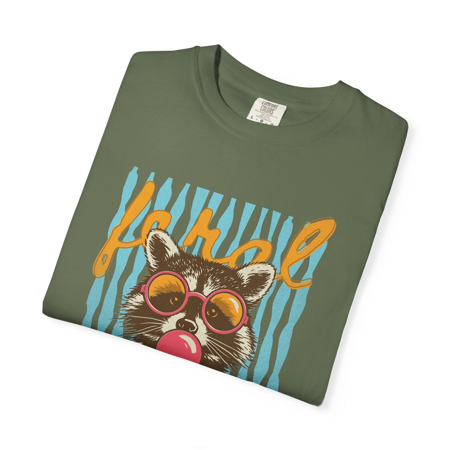 Raccoon Bubblegum Tee — Vintage Sunglasses Graphic T-Shirt