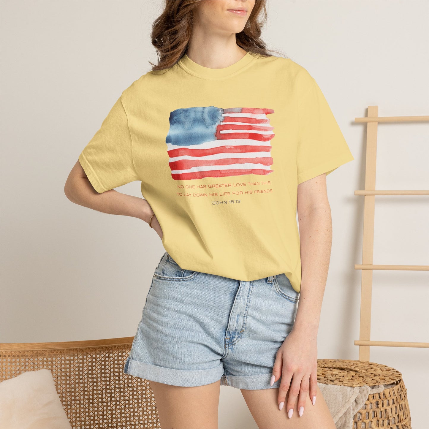 American Watercolor Flag T-Shirt