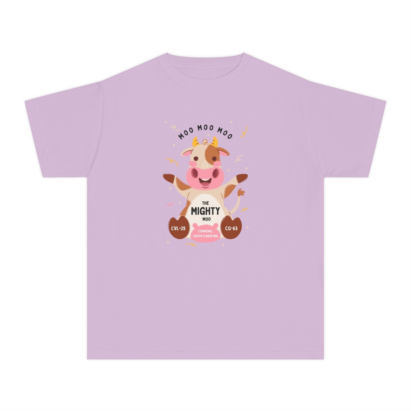 Youth Tee - Cute 'Moo Moo Moo I'm the Mighty Moo' Cow Graphic