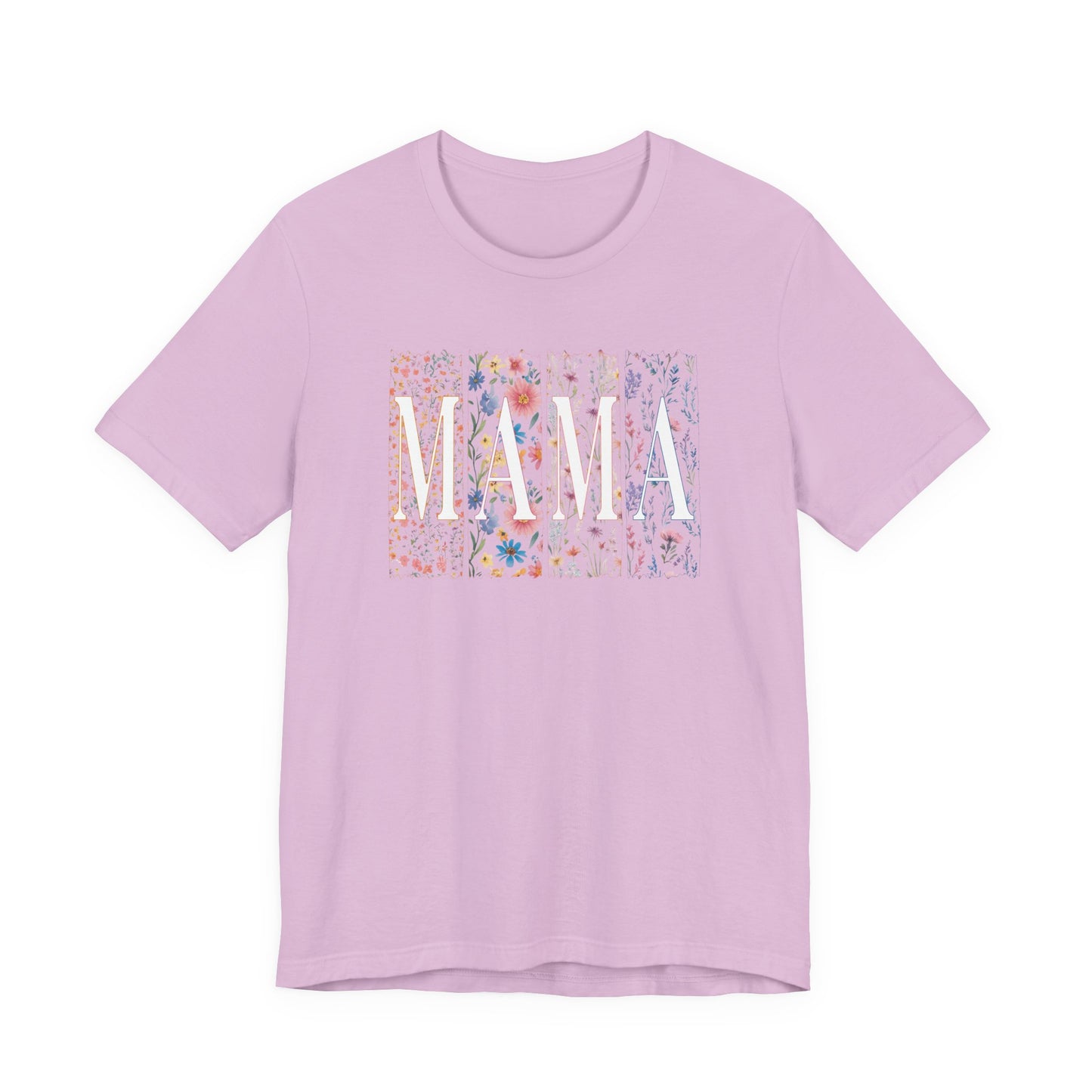 Mama Floral Tee — Soft Pink Mother’s Day Shirt with Floral Typography